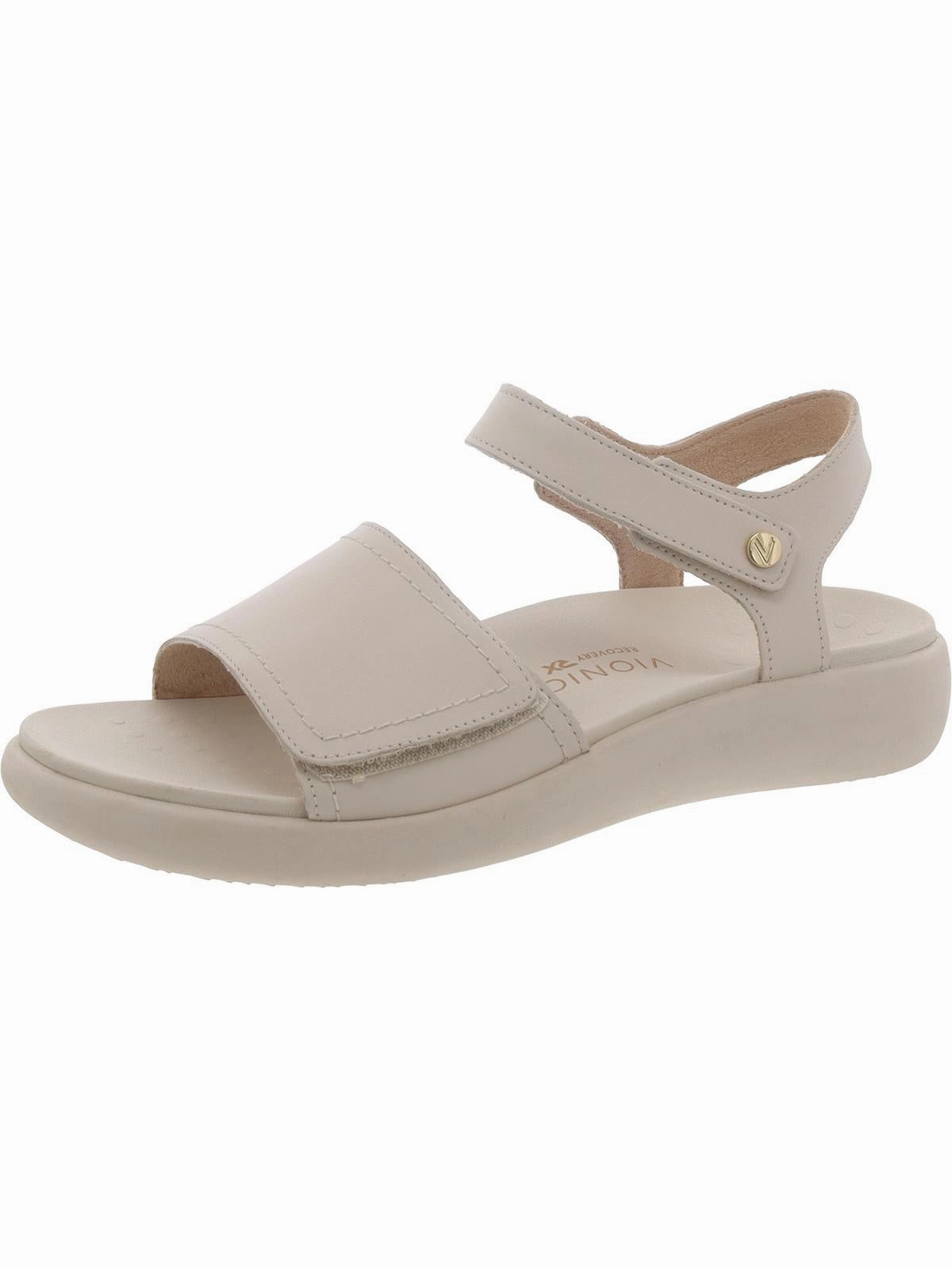 Awaken Womens Leather Adjustable Slingback Sandals