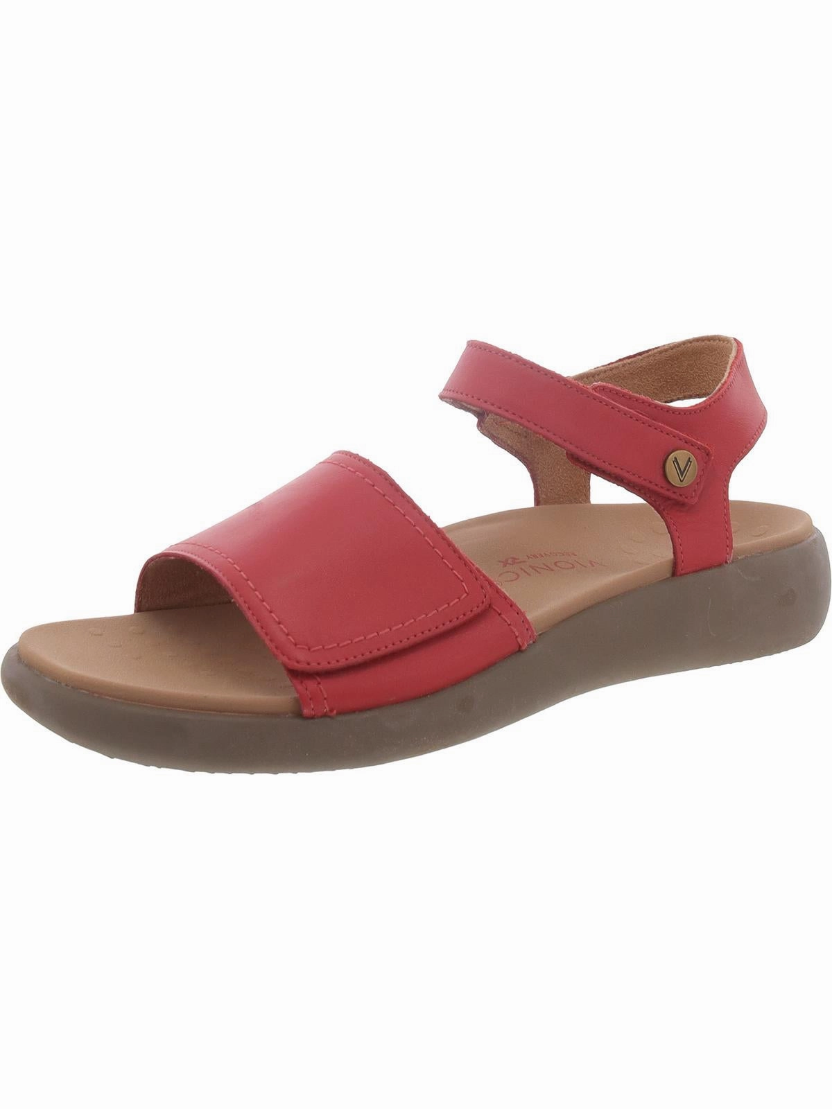 Awaken Womens Leather Adjustable Slingback Sandals