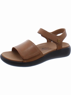Awaken Womens Leather Adjustable Slingback Sandals