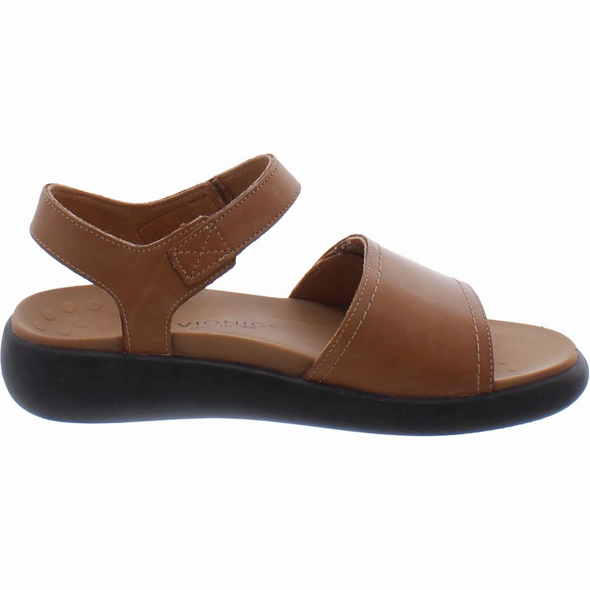 Awaken Womens Leather Adjustable Slingback Sandals