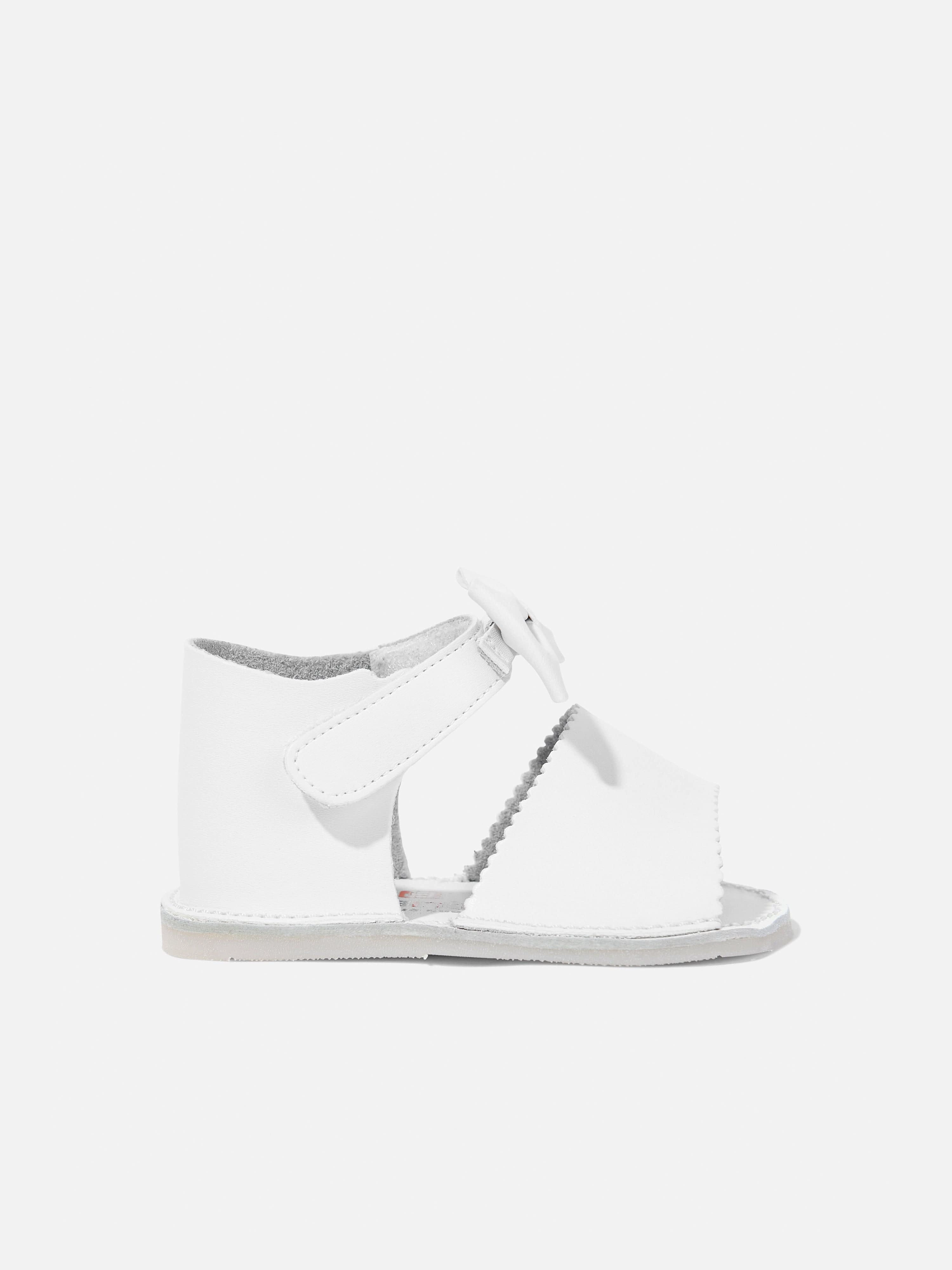 Baby Girls Bow Sandals in White