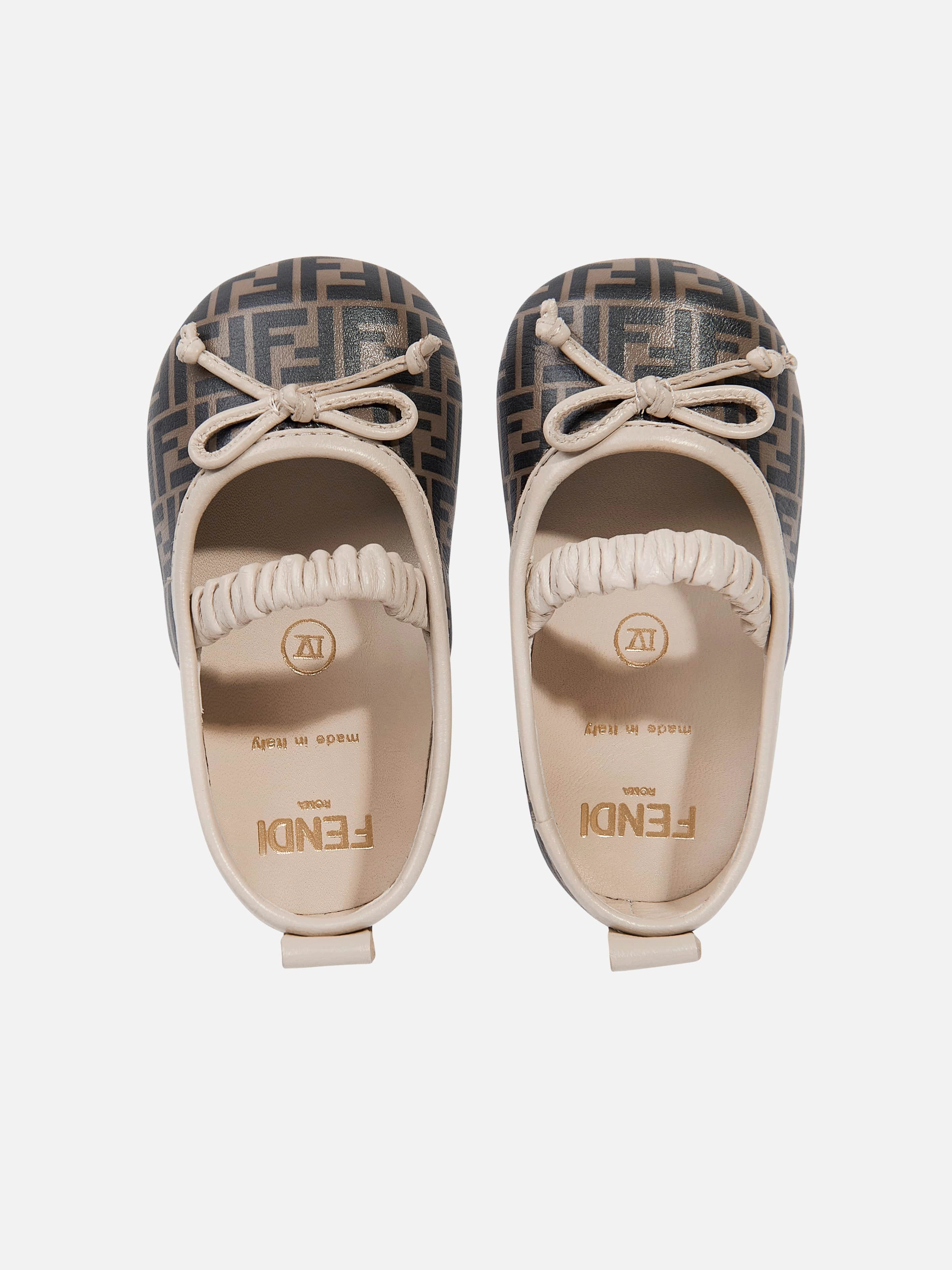 Baby Girls FF Logo Pre-Walkers in Brown