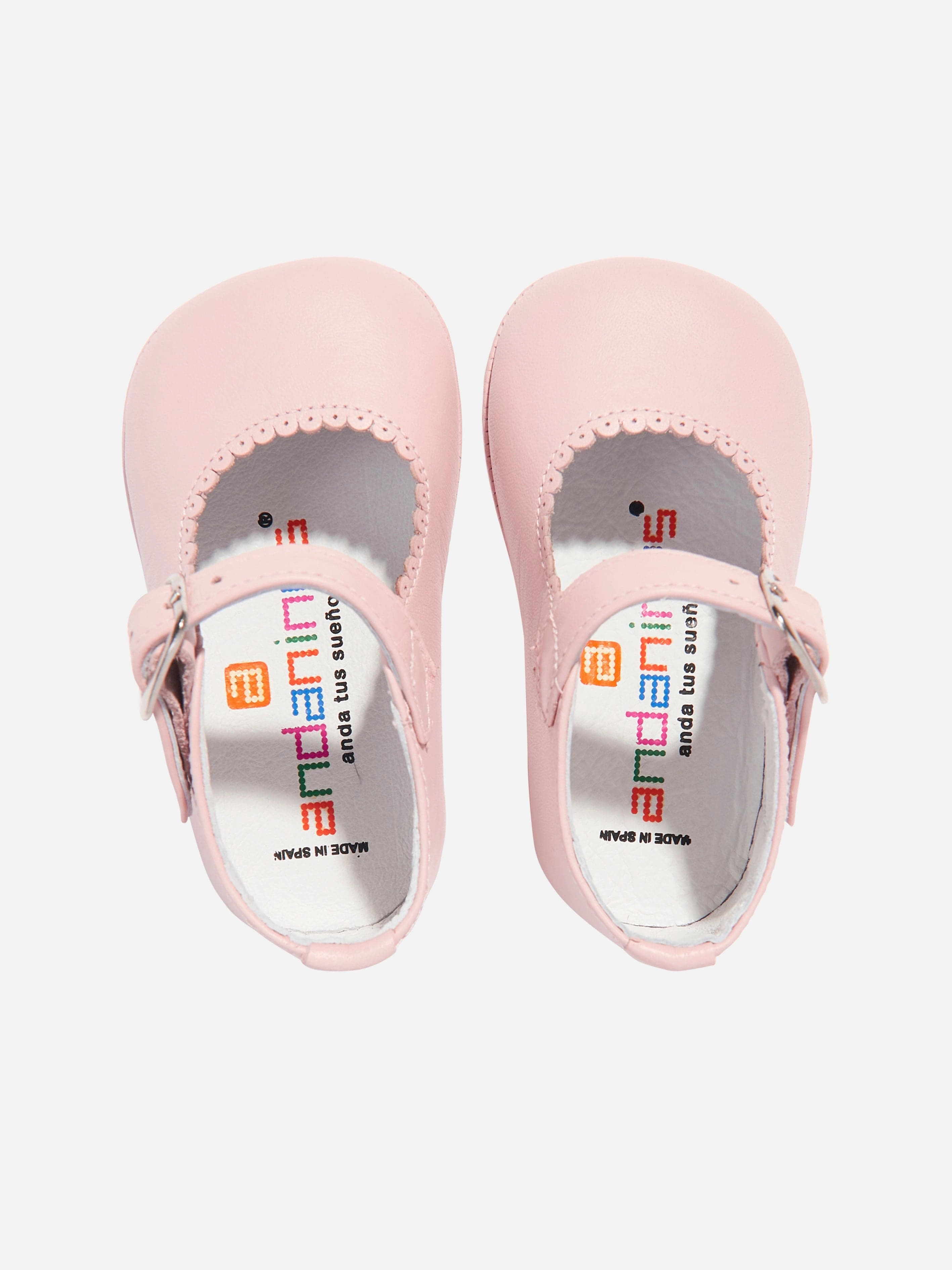 Baby Girls Leather Mary Jane Shoes in Pink