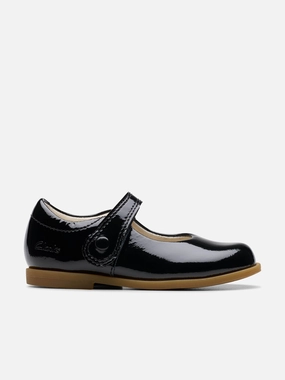 Baby Girls Patent Drew Tap Mary Jane Shoes in Black