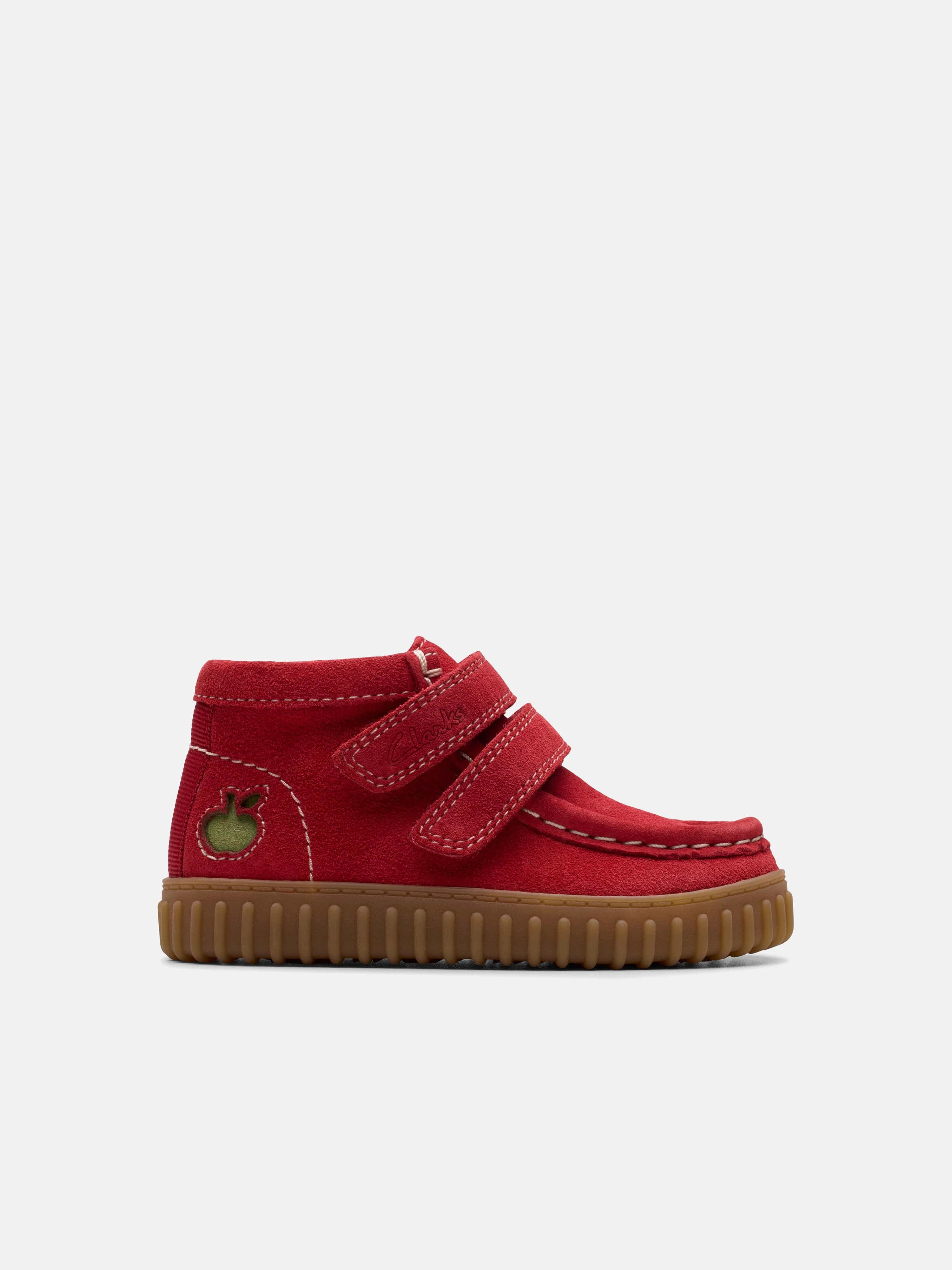 Baby Suede Apple Tor Hill Boots in Red