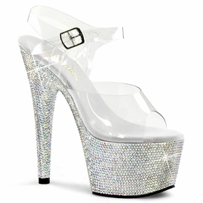 BEJEWELED-708DM Clear/Silver Multi Rhinestones