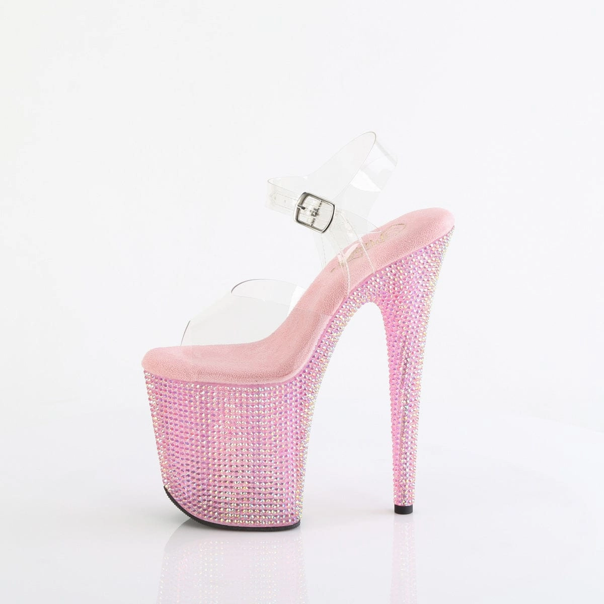 BEJEWELED-808RRS Clear/Baby Pink Rhinestones