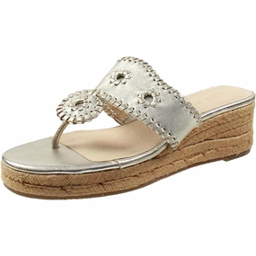 BHFO  Womens Textured Leather Wedge Sandals