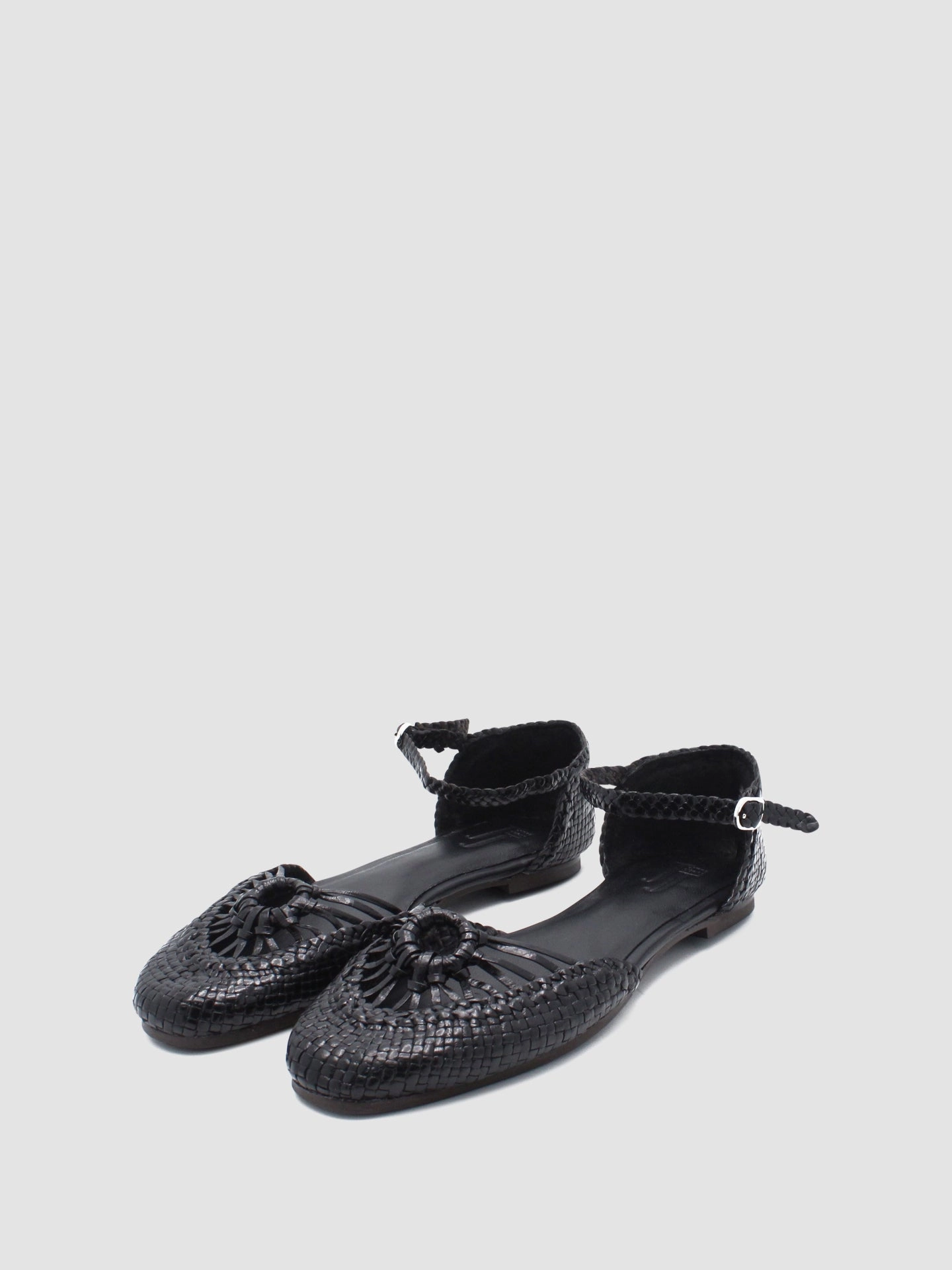 Black Round Toe Sandals
