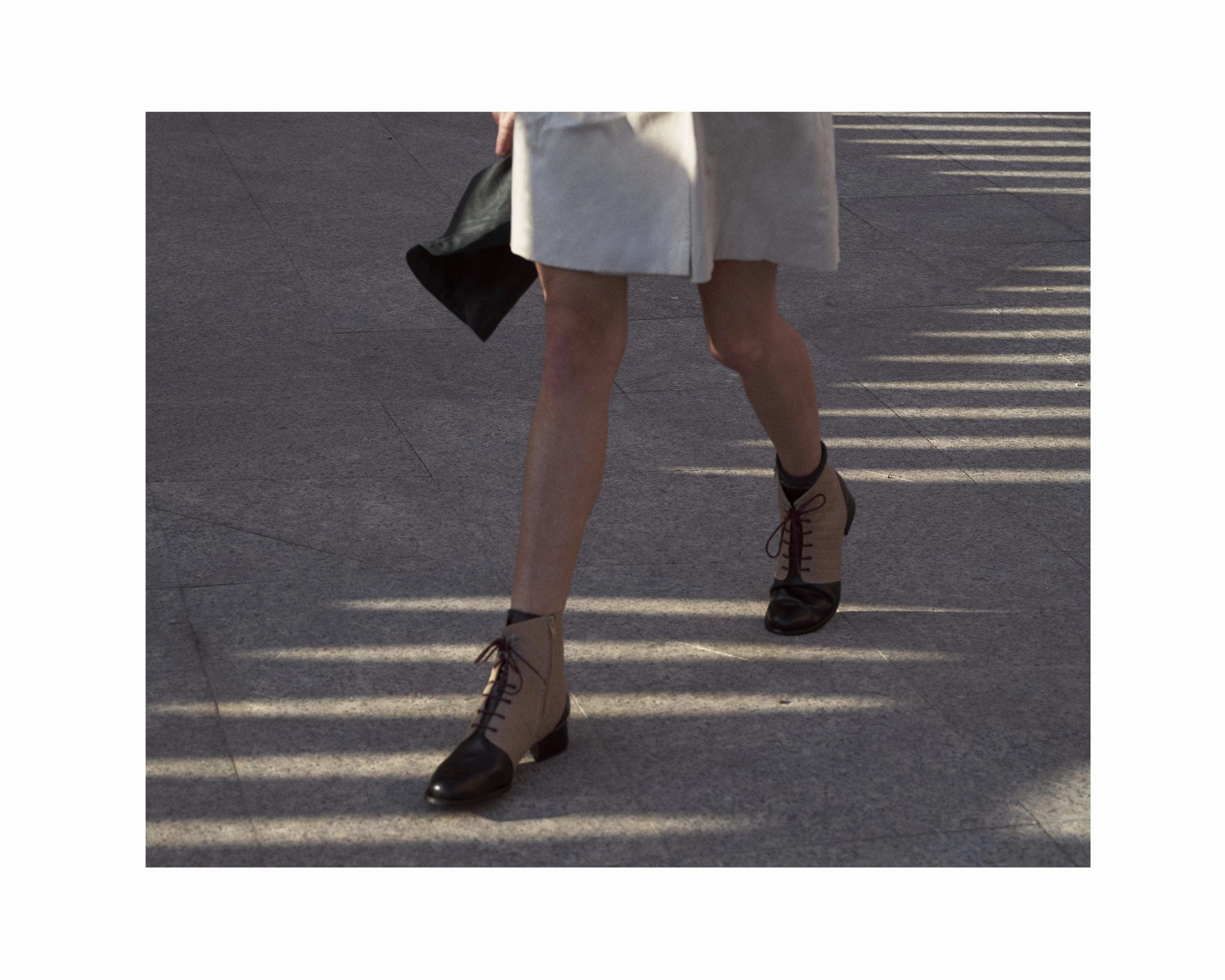 Blanca Vegan Leather Laced Ankle Boots | Stone