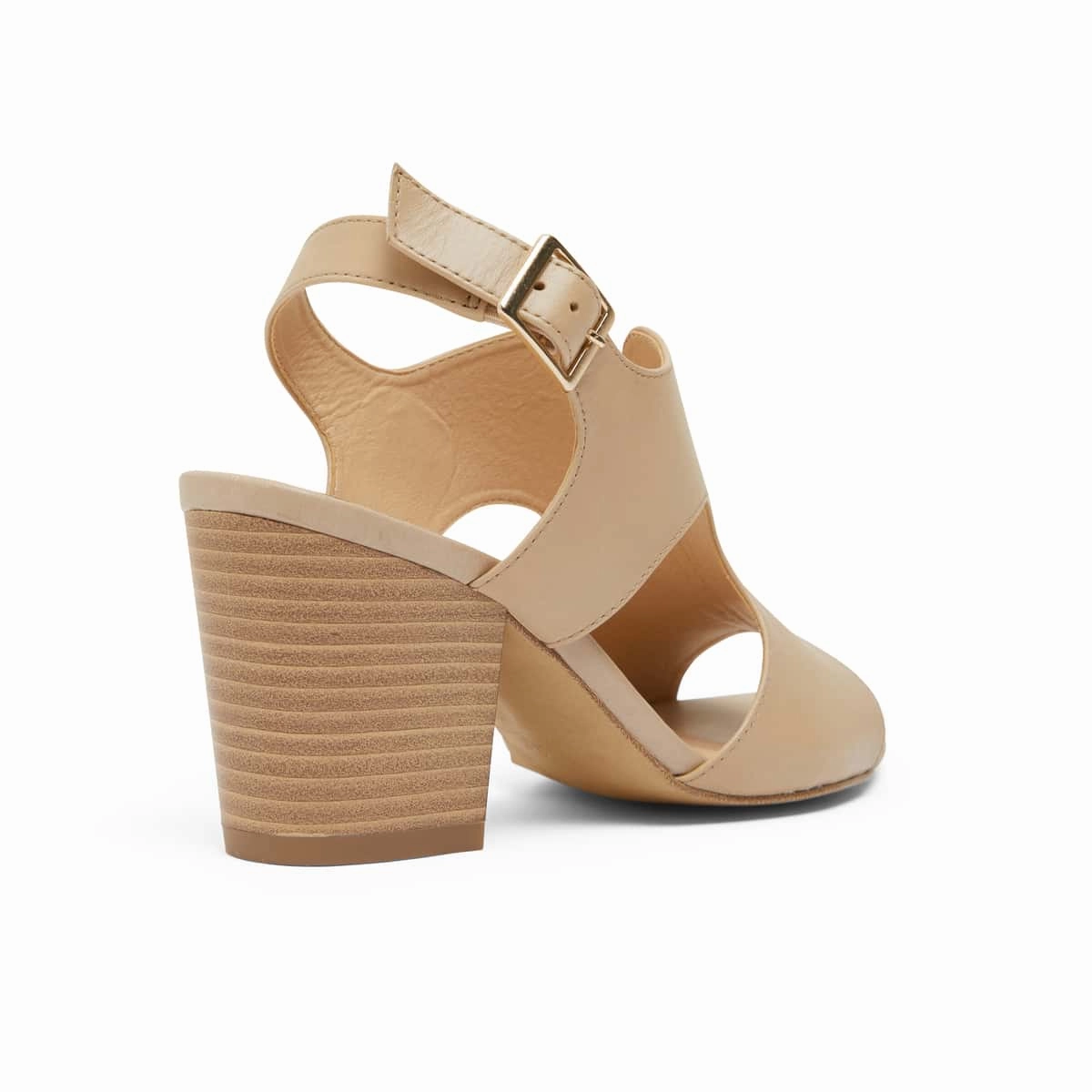 Blaze Heel in Nude Leather