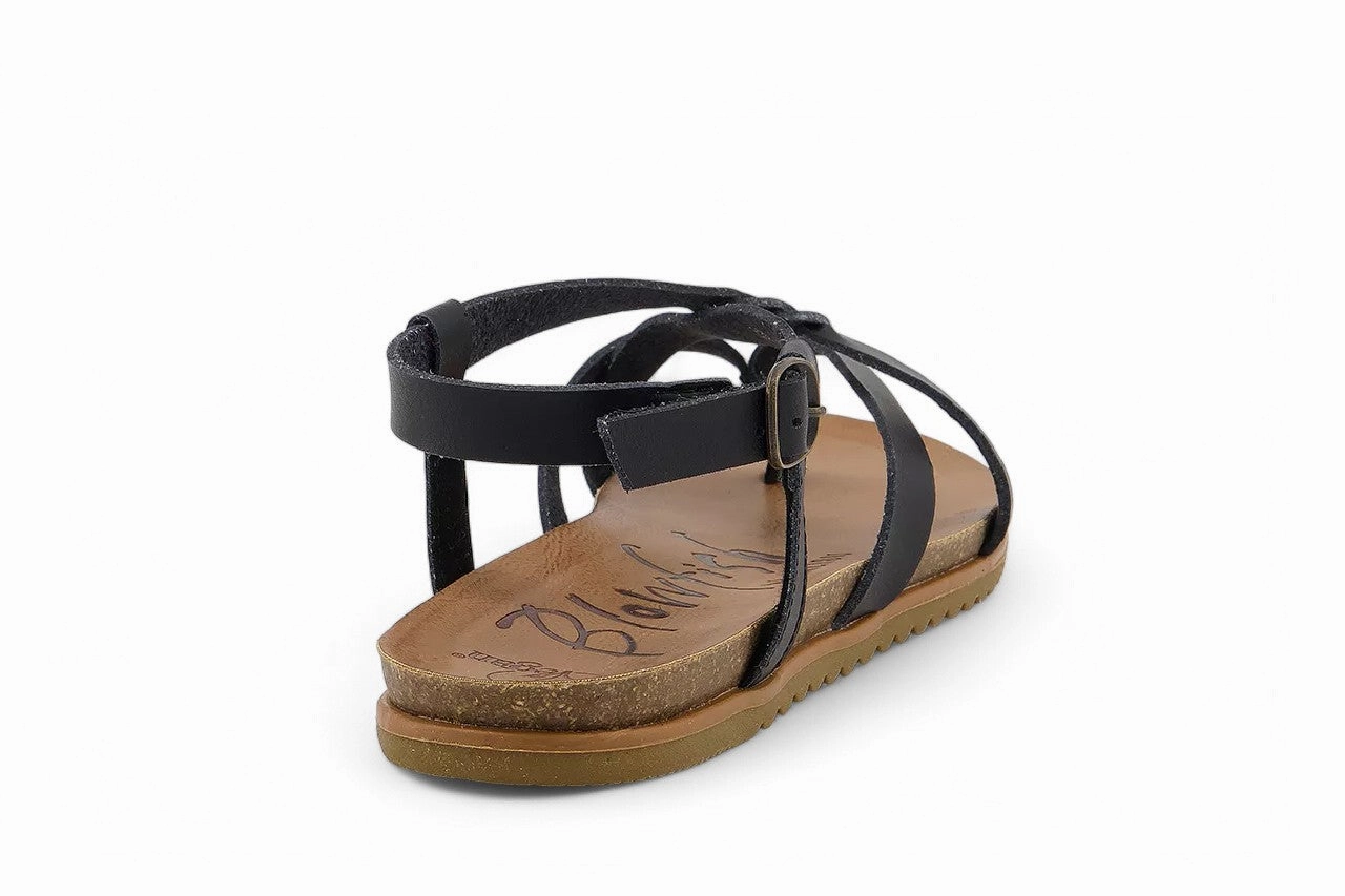 Blowfish Malibu Women's Black Strappy Buckle Sandals - Macarah B