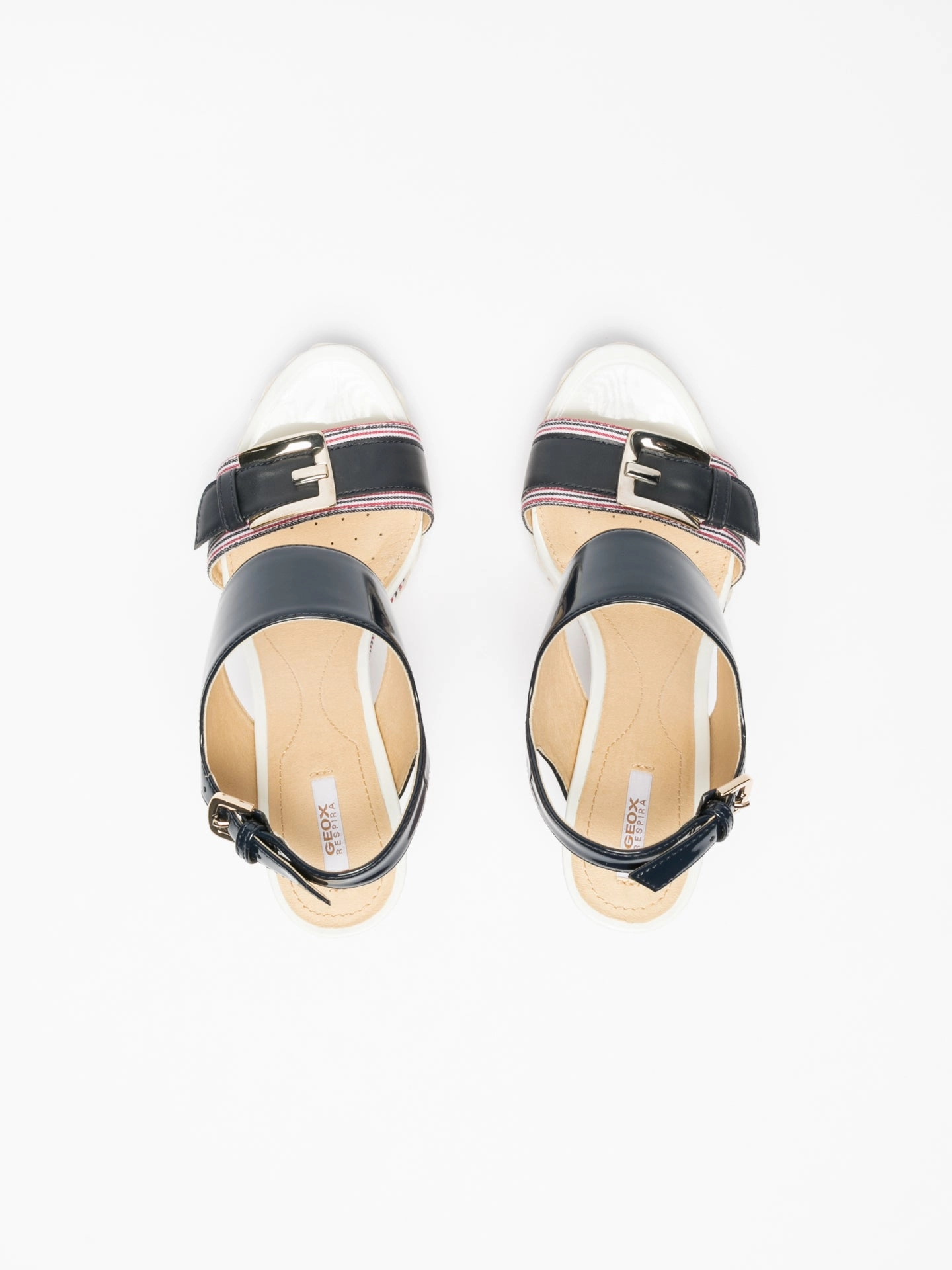 Blue Wedge Sandals