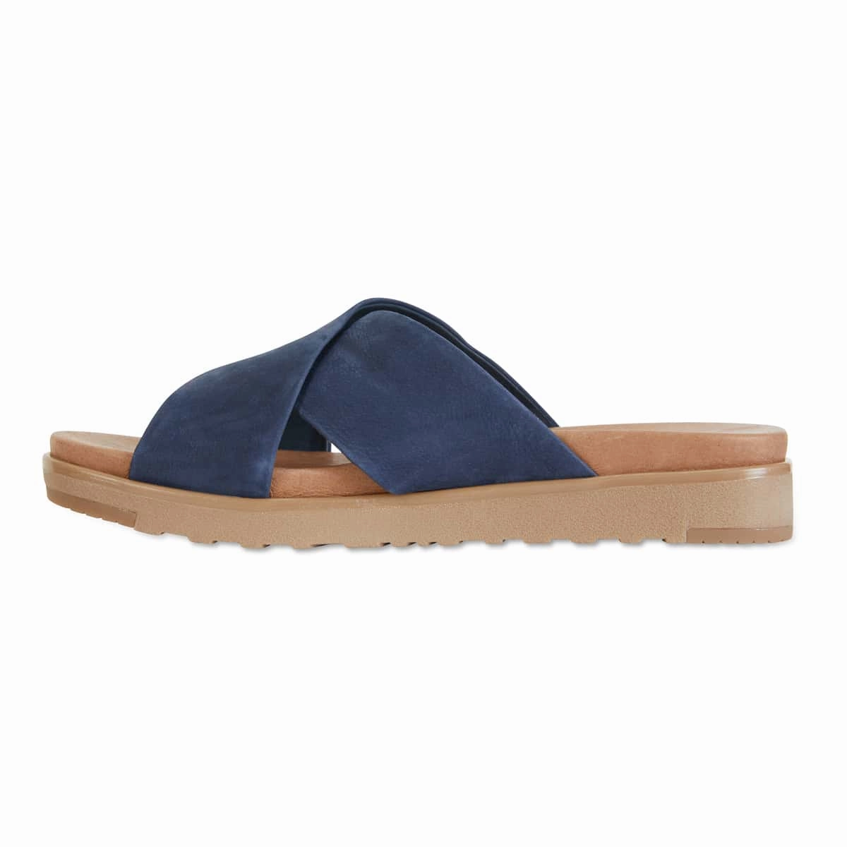 Bold Slide in Navy Leather