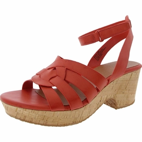 Bonita Womens Cut-Out Manmade Wedge Sandals