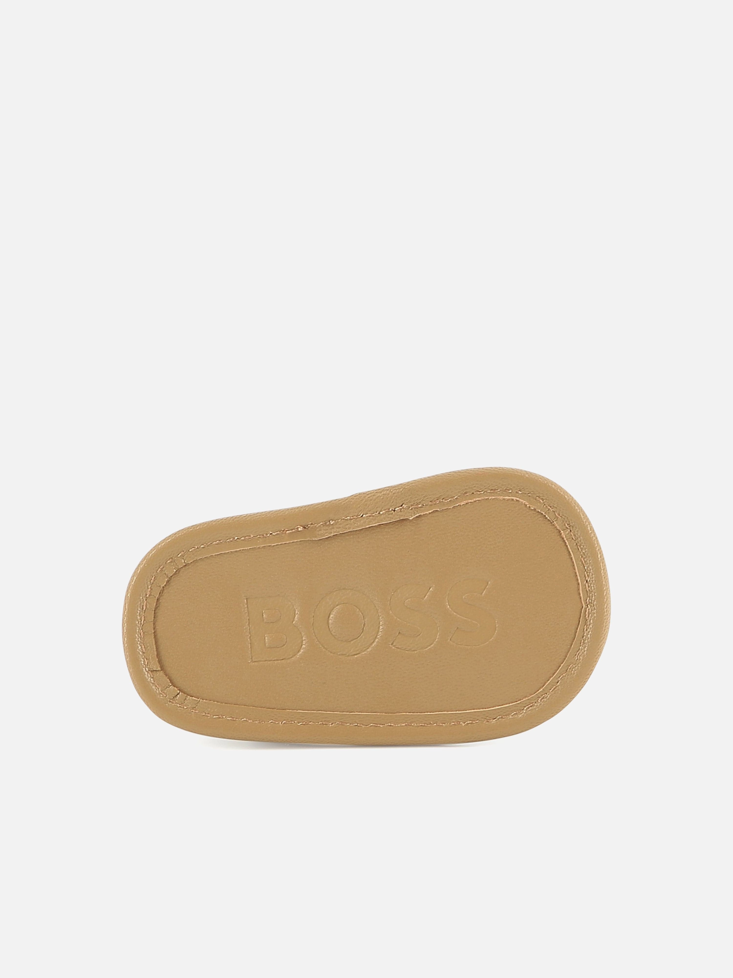 BOSS Baby Boys Leather Pre Walker Sandals in Brown