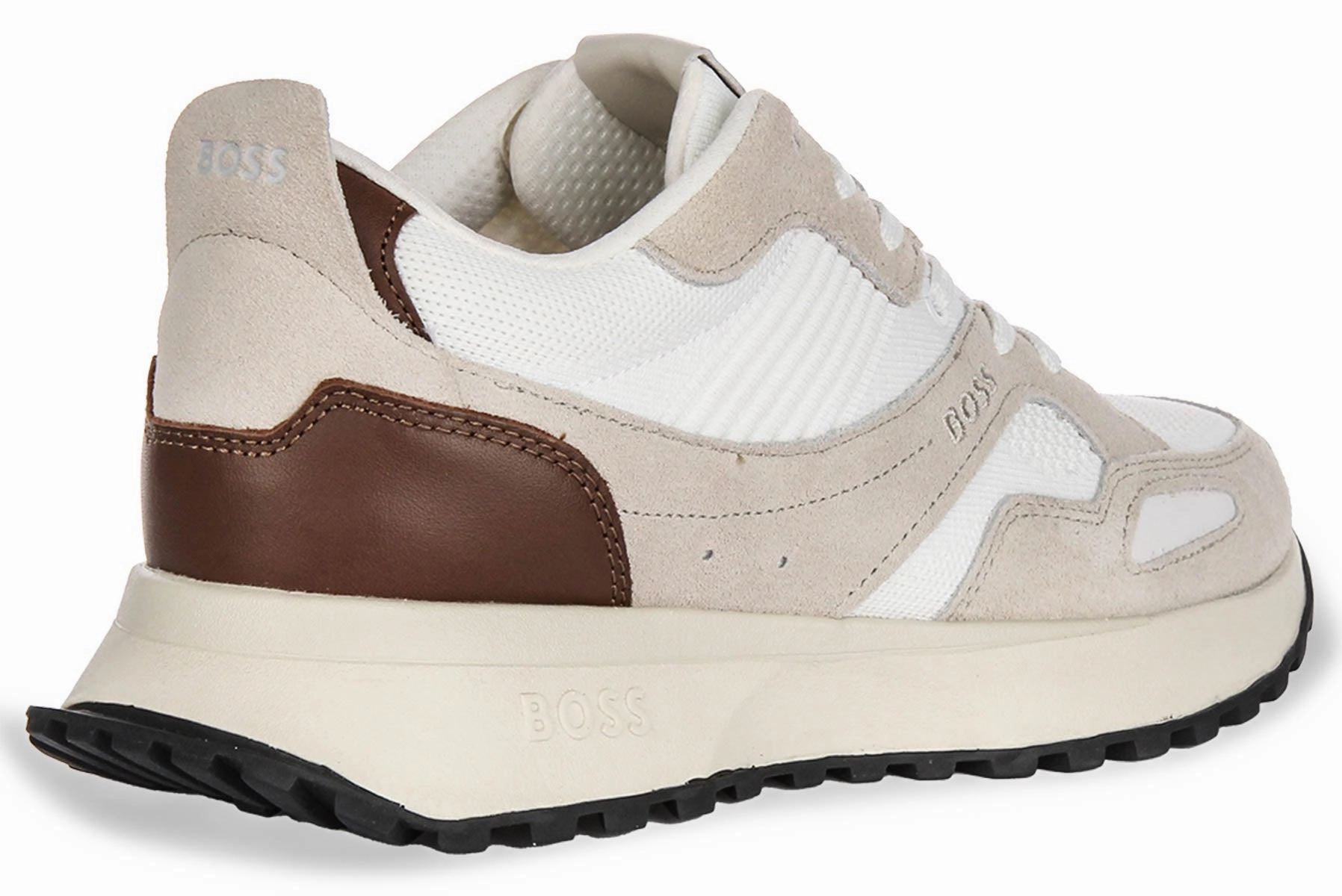 Boss Jonah Runner Knit In White Beige