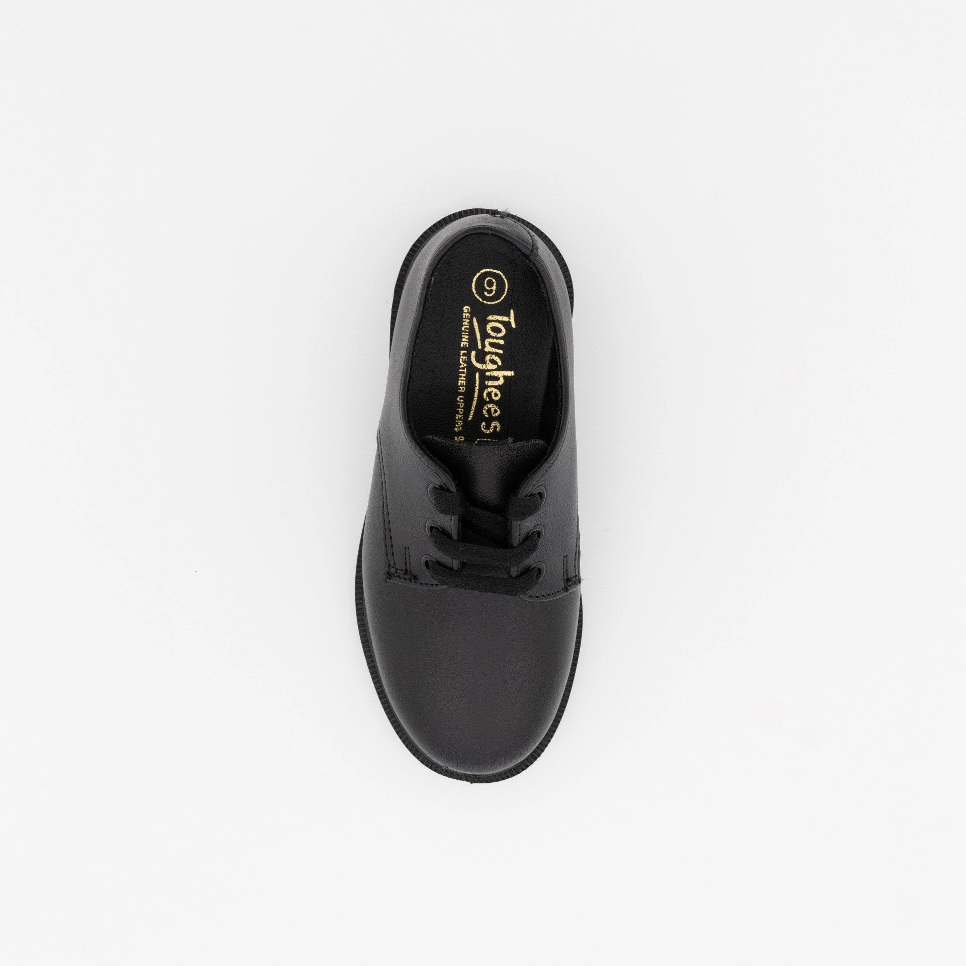 Boys (E B) Plain Lace-Up Injection Leather School Shoe - Black