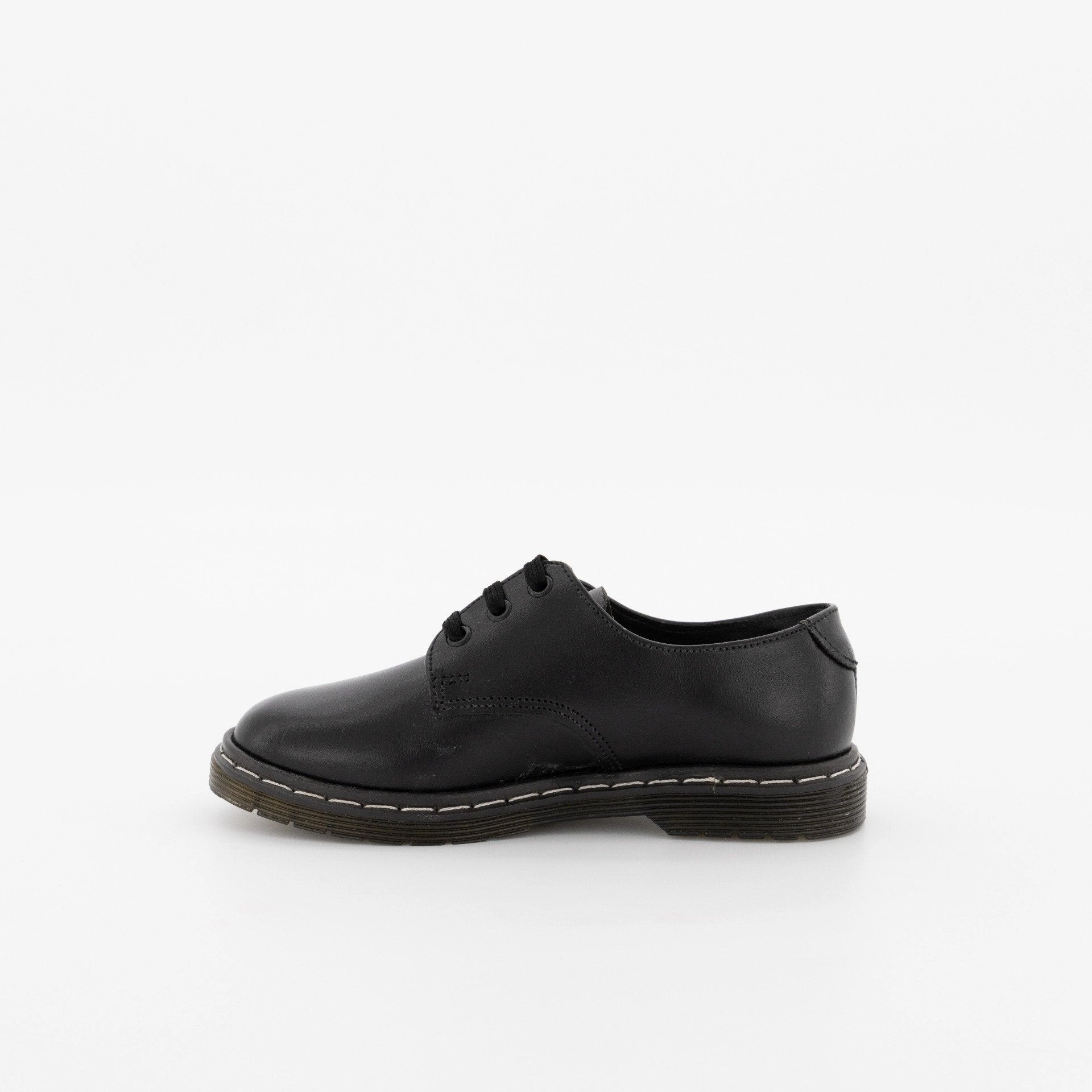 Boys Freedom Lace-Up Rubber Sole School Shoe - Black