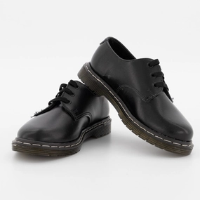 Boys Freedom Lace-Up Rubber Sole School Shoe - Black
