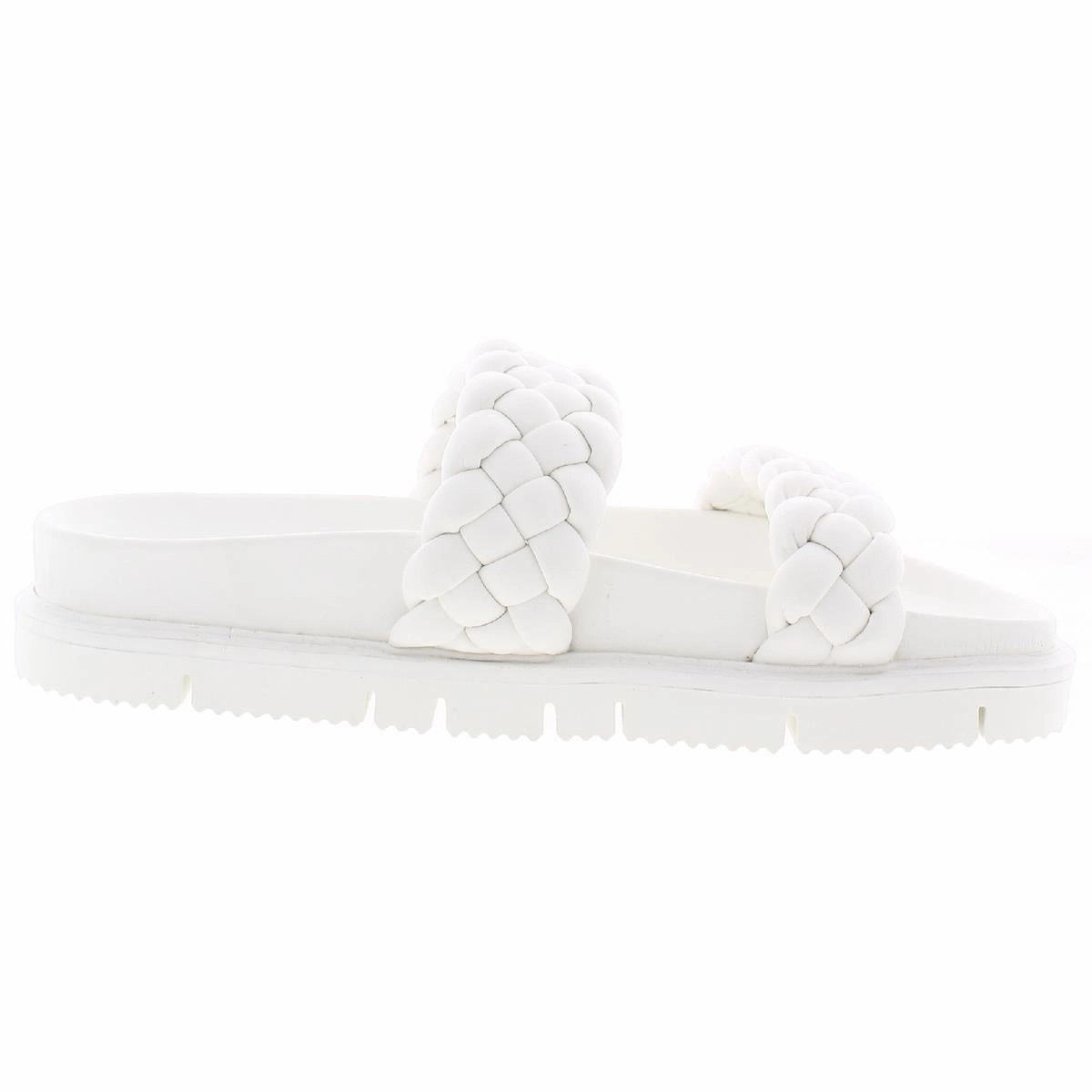 Brade Womens Faux Leather Slides Platform Sandals