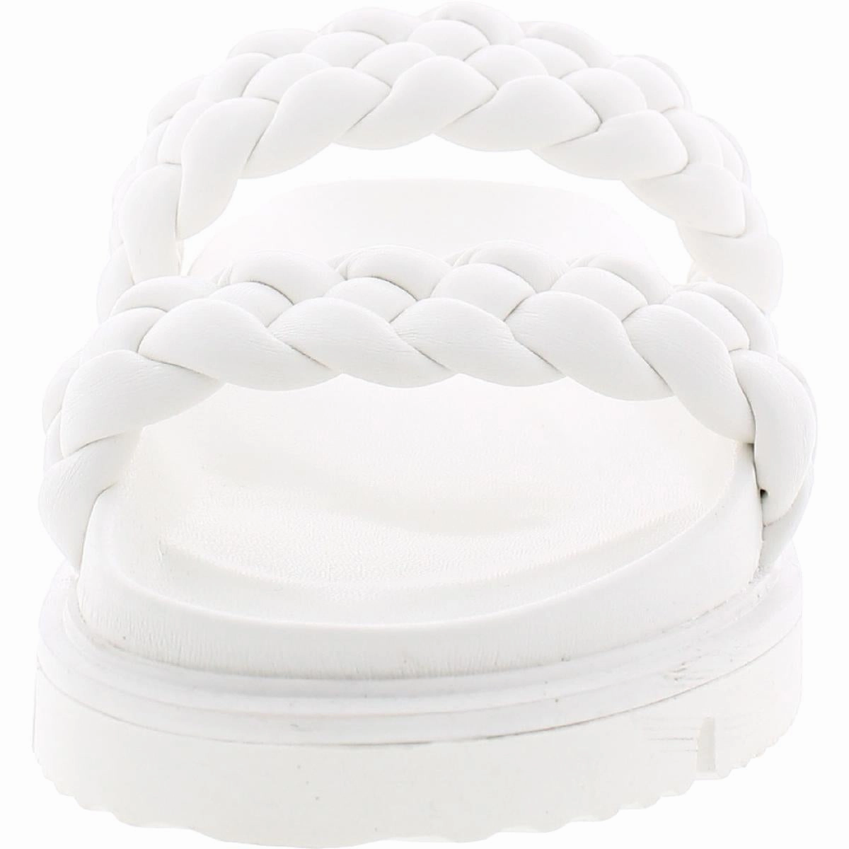 Brade Womens Faux Leather Slides Platform Sandals
