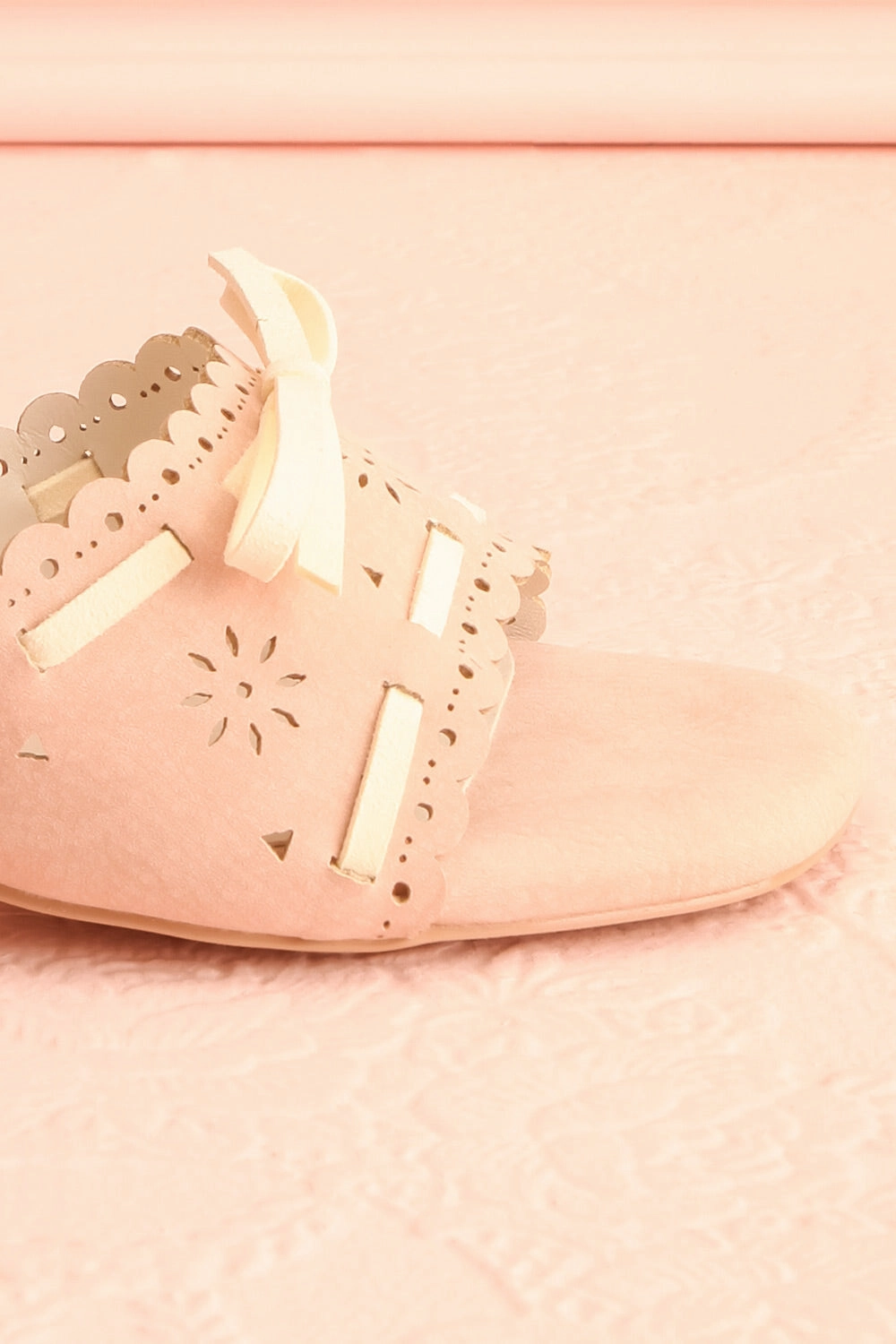 Breda | Pink Faux-Suede Heeled Sandals
