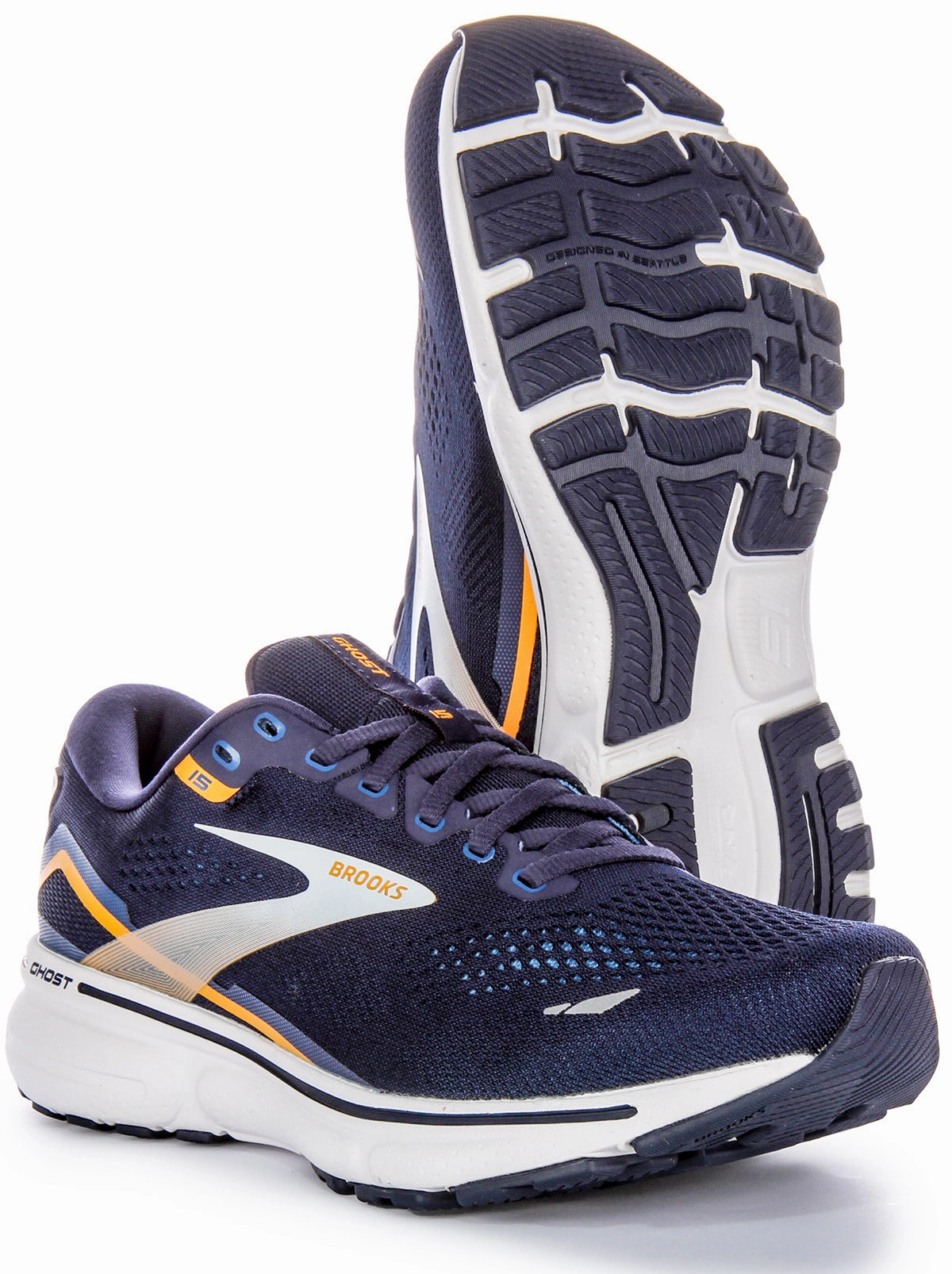Brooks Ghost 15 In Navy For Men | Narrow Fit