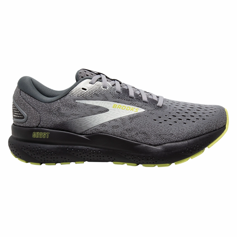 Brooks Ghost 16 Primer/Grey/Lime Running Shoe (Men's)
