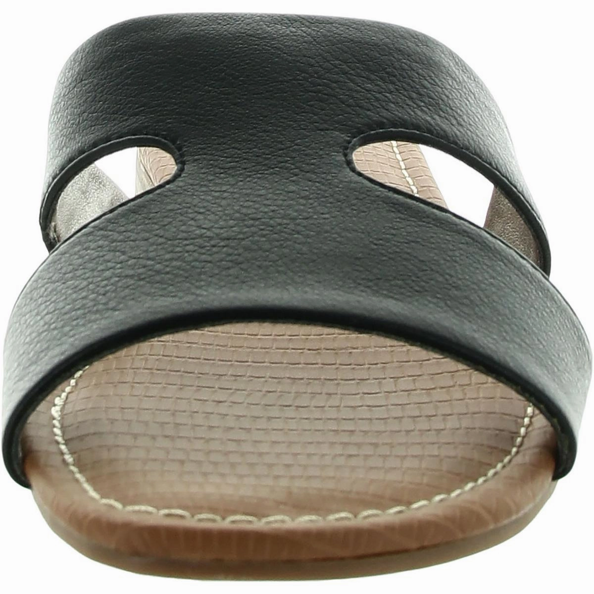 Brynn Womens Cushioned Footbed Faux Leather Slide Sandals