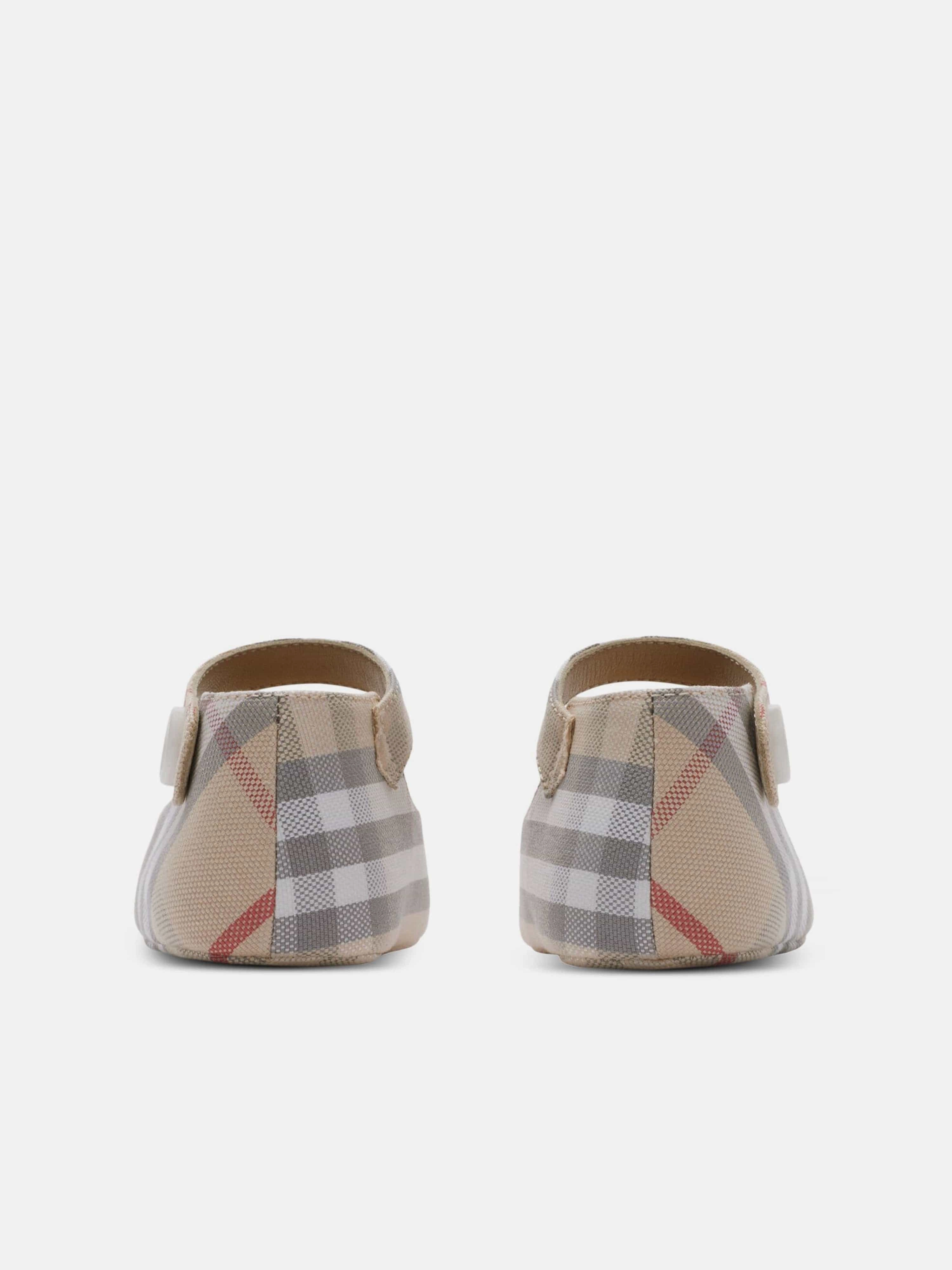 Burberry Baby Girls Taylor Pre-Walker Shoes in Beige
