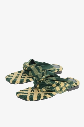 Burberry Tartan Fabric Thong Sandals