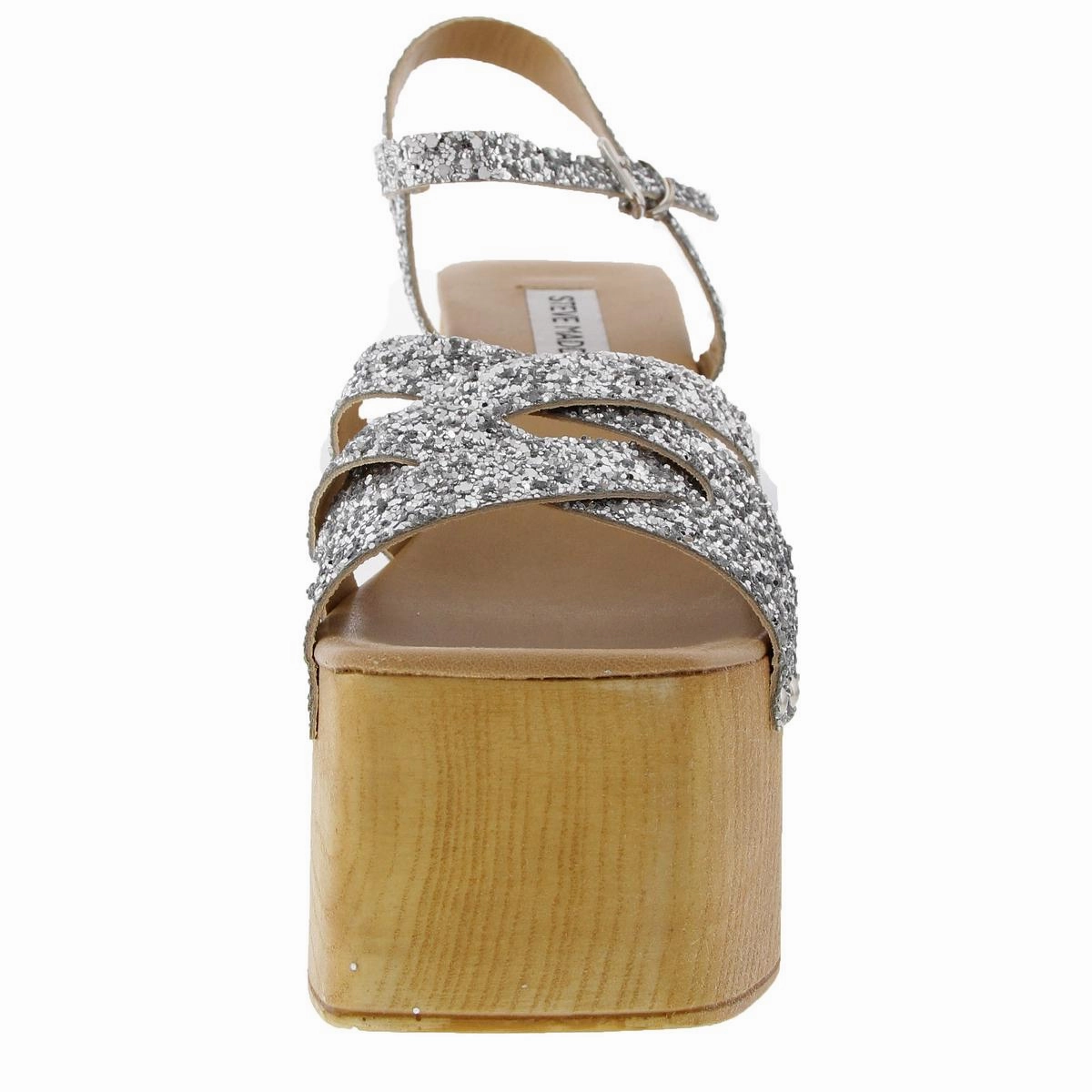 Caileeb Womens Glitter Textured Platform Sandals
