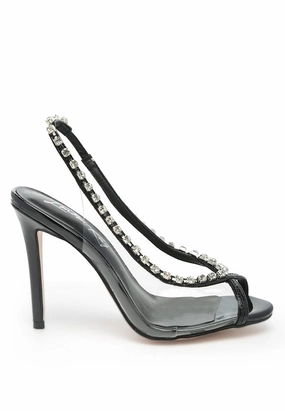 camarine clear stiletto sling-back sandals