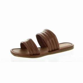 Cape May Womens Metallic Leather Slide Sandals