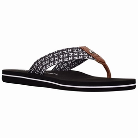Cazidine Womens Logo Casual Thong Sandals