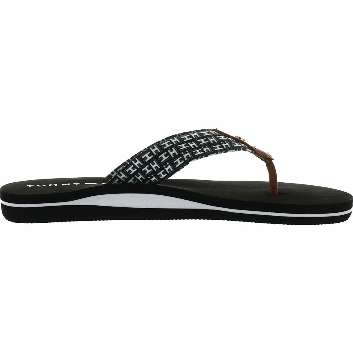 Cazidine Womens Logo Casual Thong Sandals