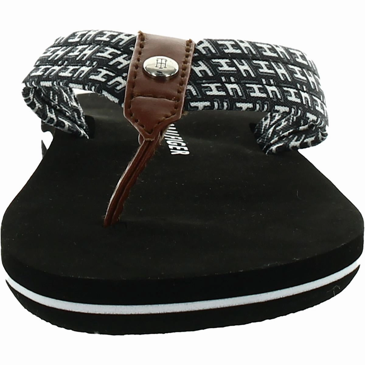 Cazidine Womens Logo Casual Thong Sandals