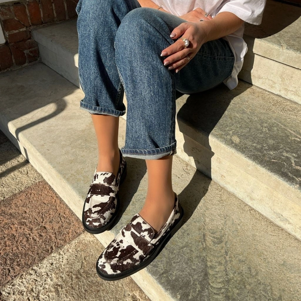 CELINA - WHITE/BROWN