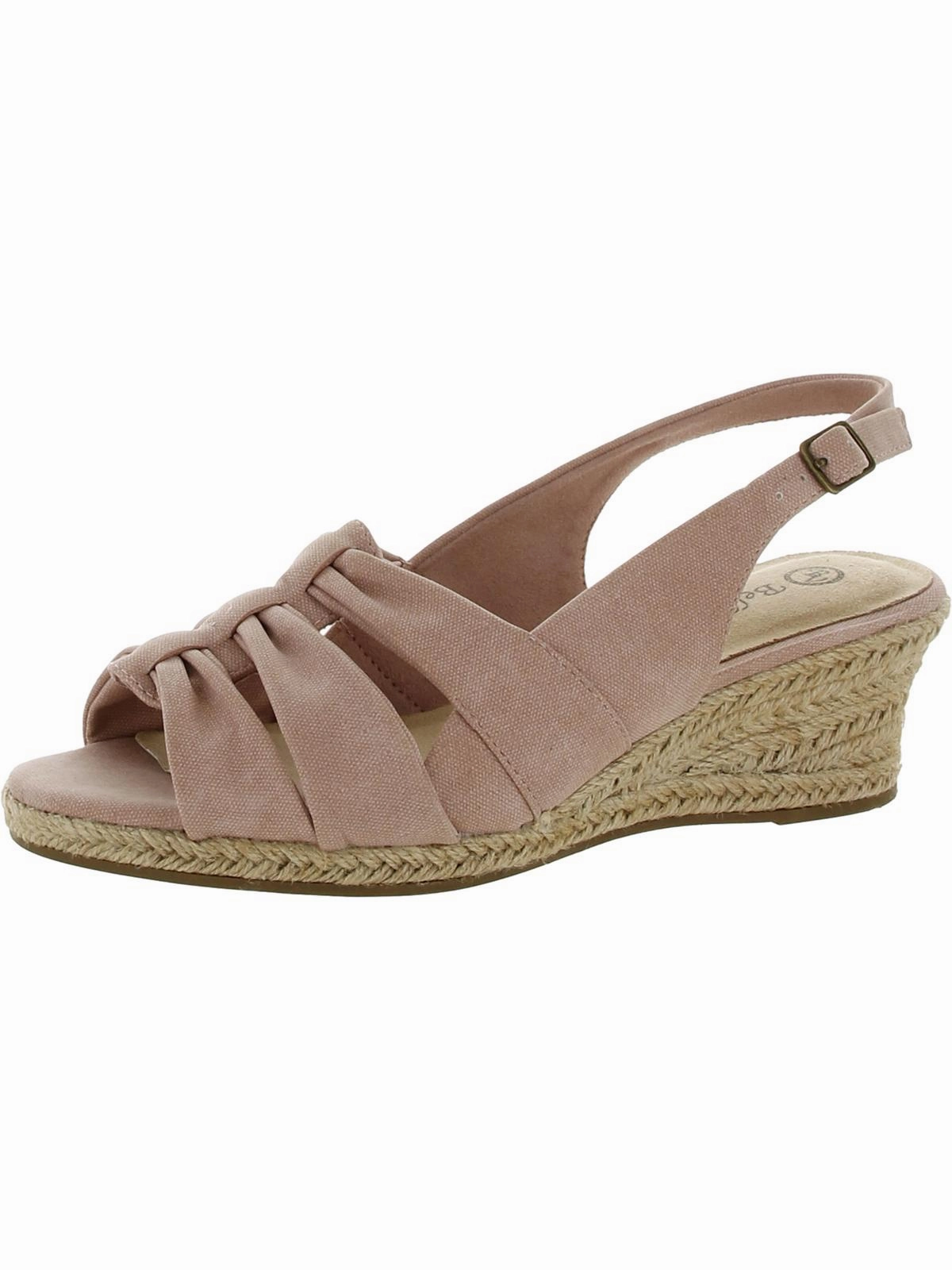 CHEERFUL Womens Faux Suede Open Toe Wedge Sandals