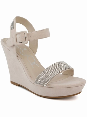 CHILI Womens Dressy Square toe Wedge Sandals
