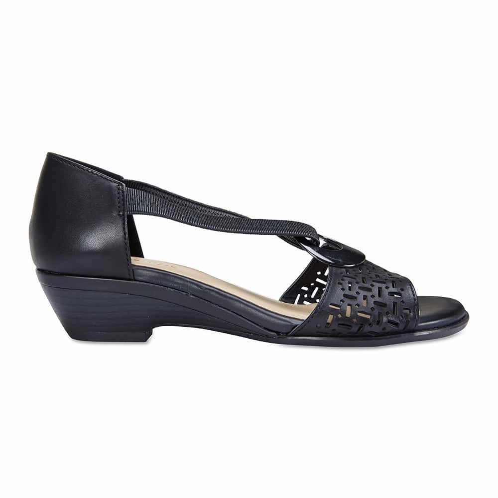 Chime Sandal in Black Leather