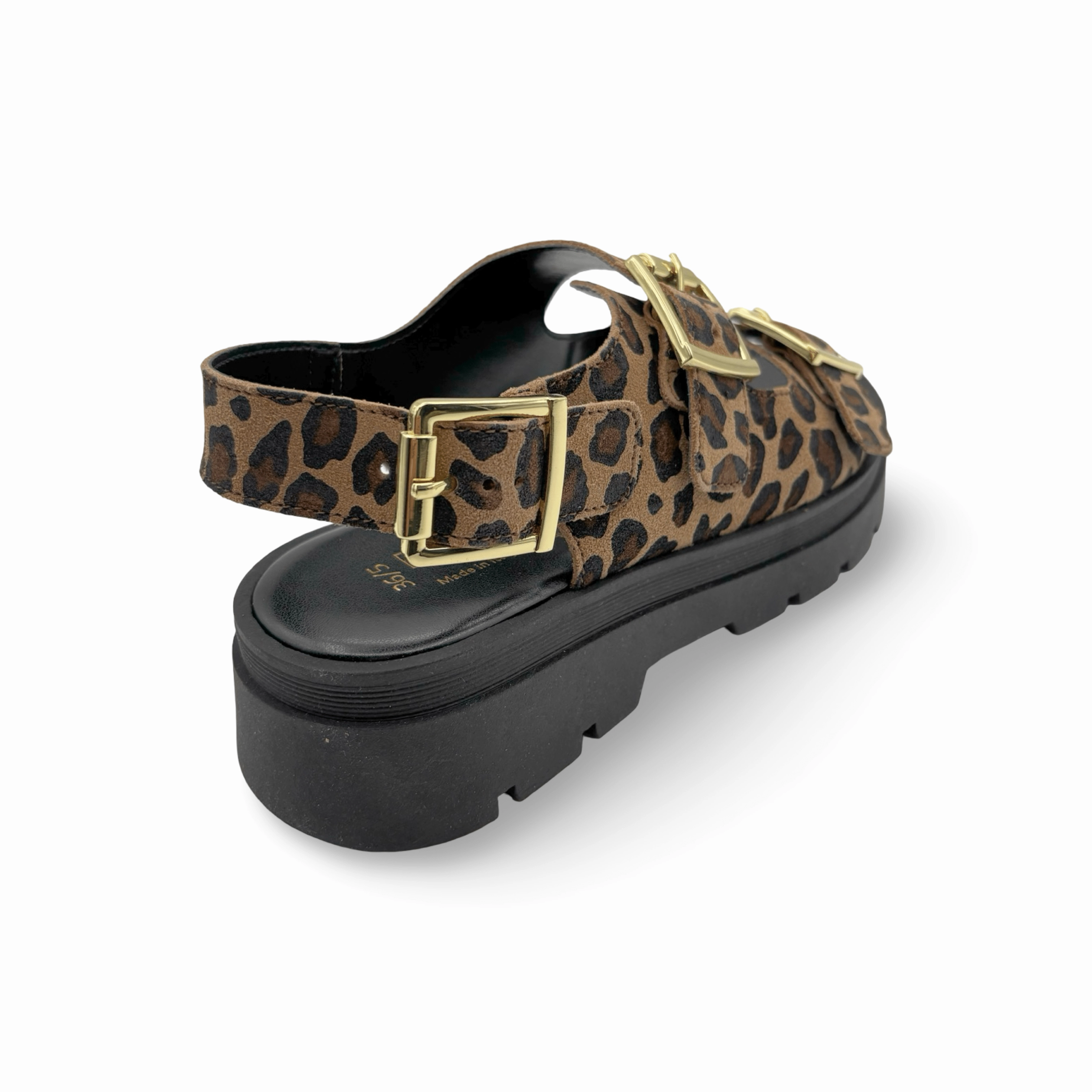 Cipher Animal Print Adjustable Platform  Sandal