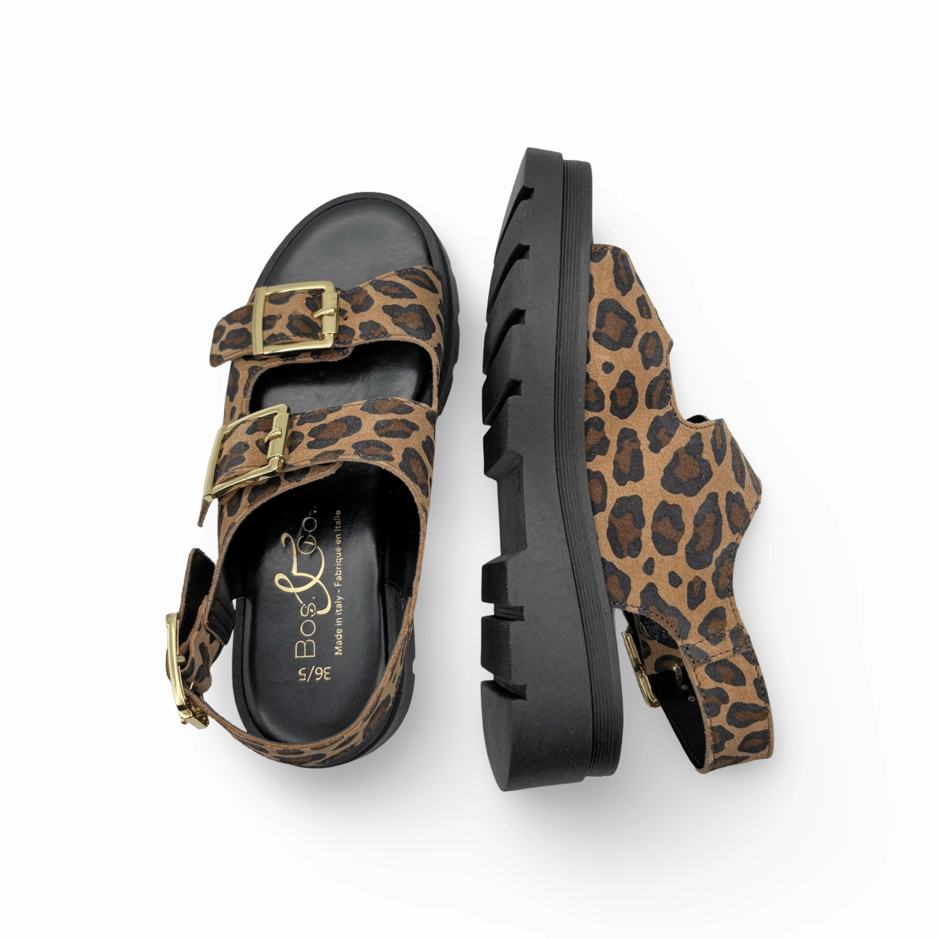 Cipher Animal Print Adjustable Platform  Sandal