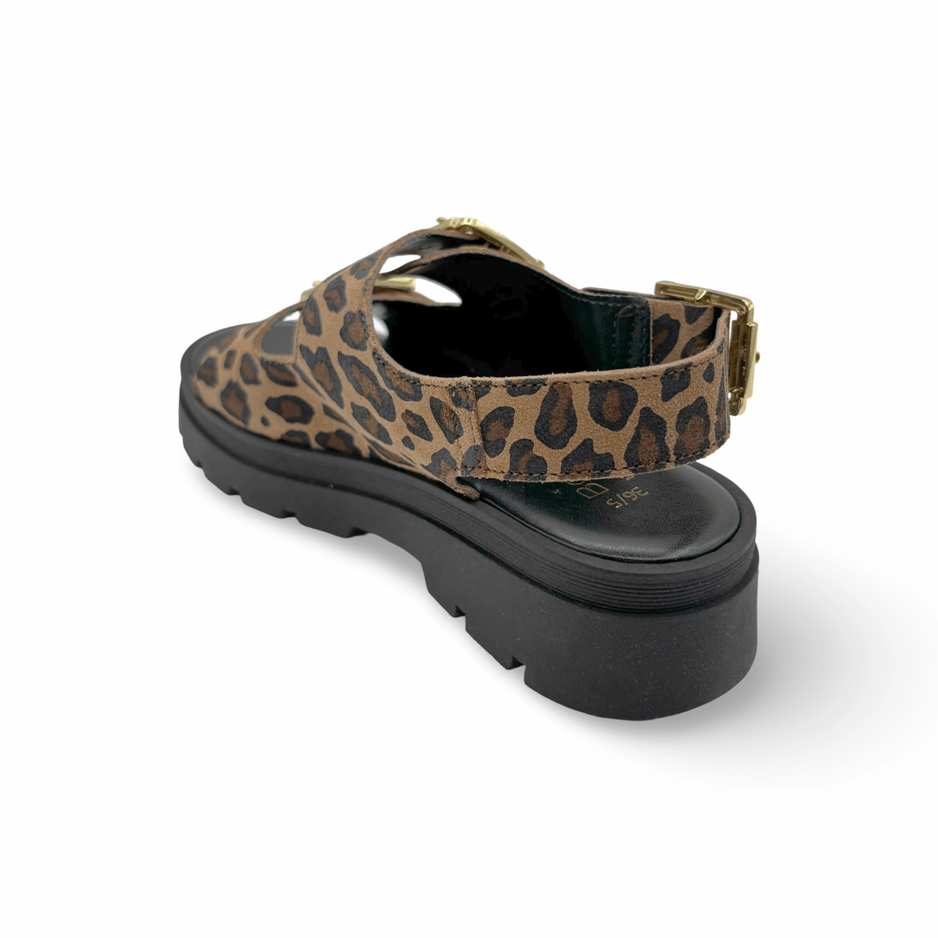 Cipher Animal Print Adjustable Platform  Sandal