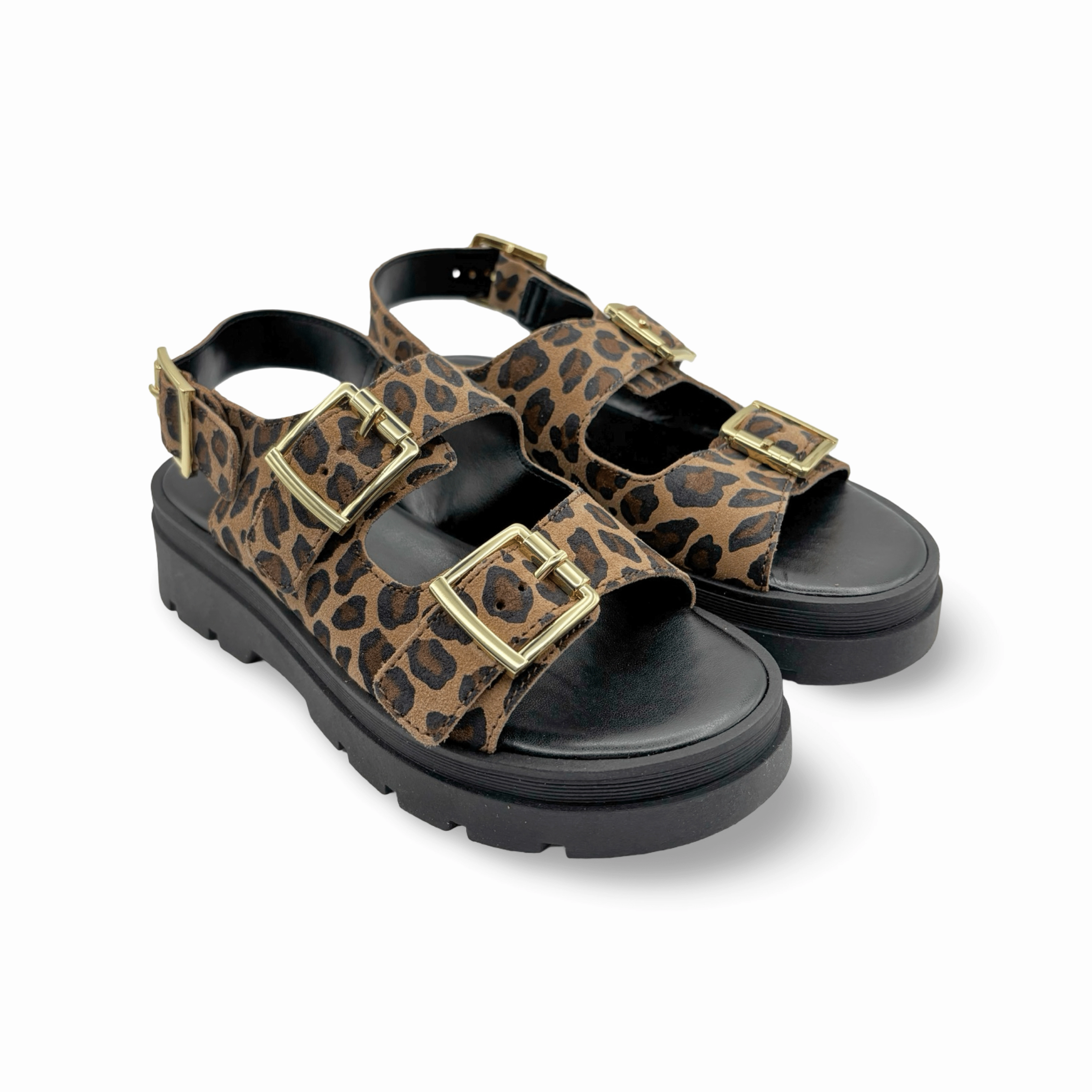 Cipher Animal Print Adjustable Platform  Sandal