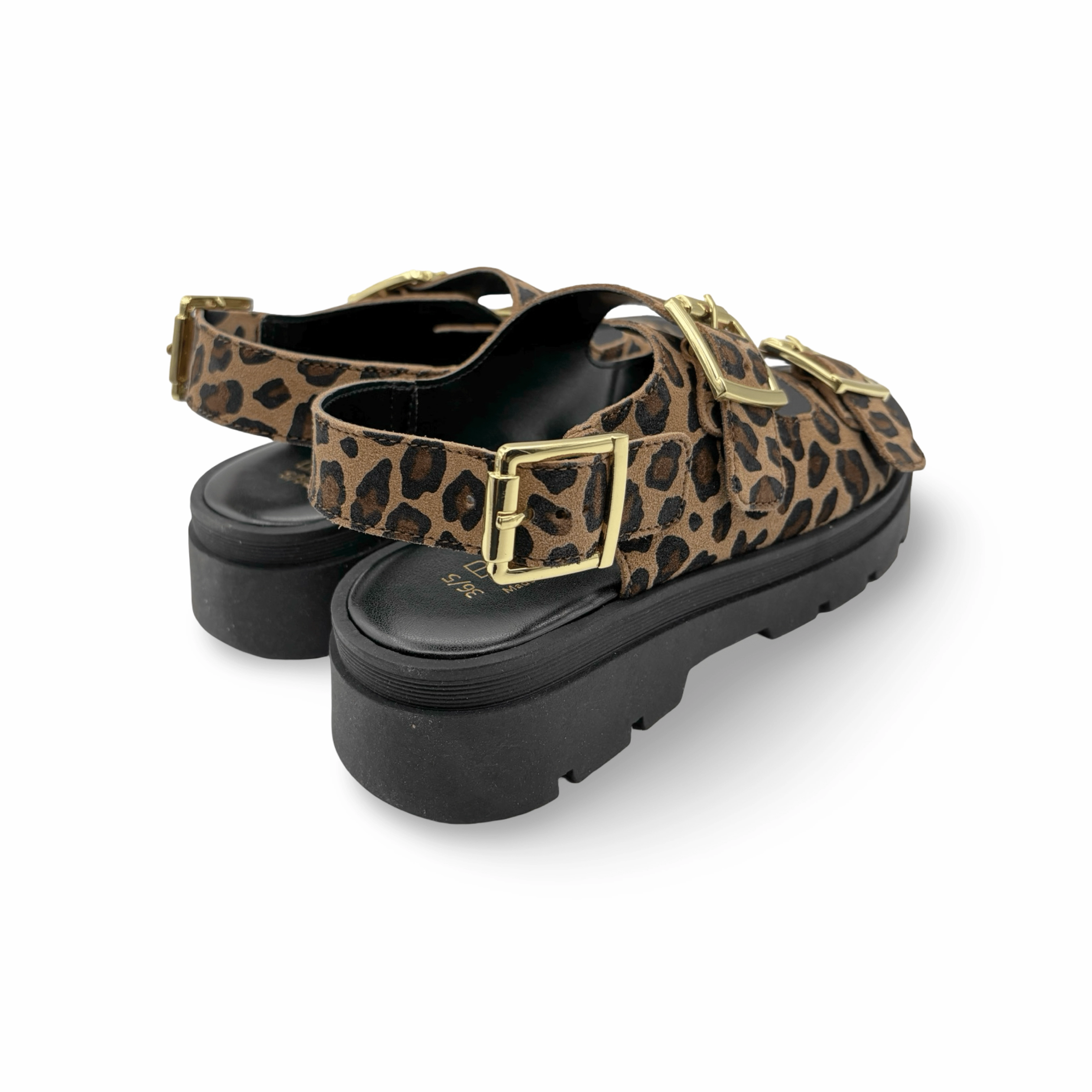 Cipher Animal Print Adjustable Platform  Sandal