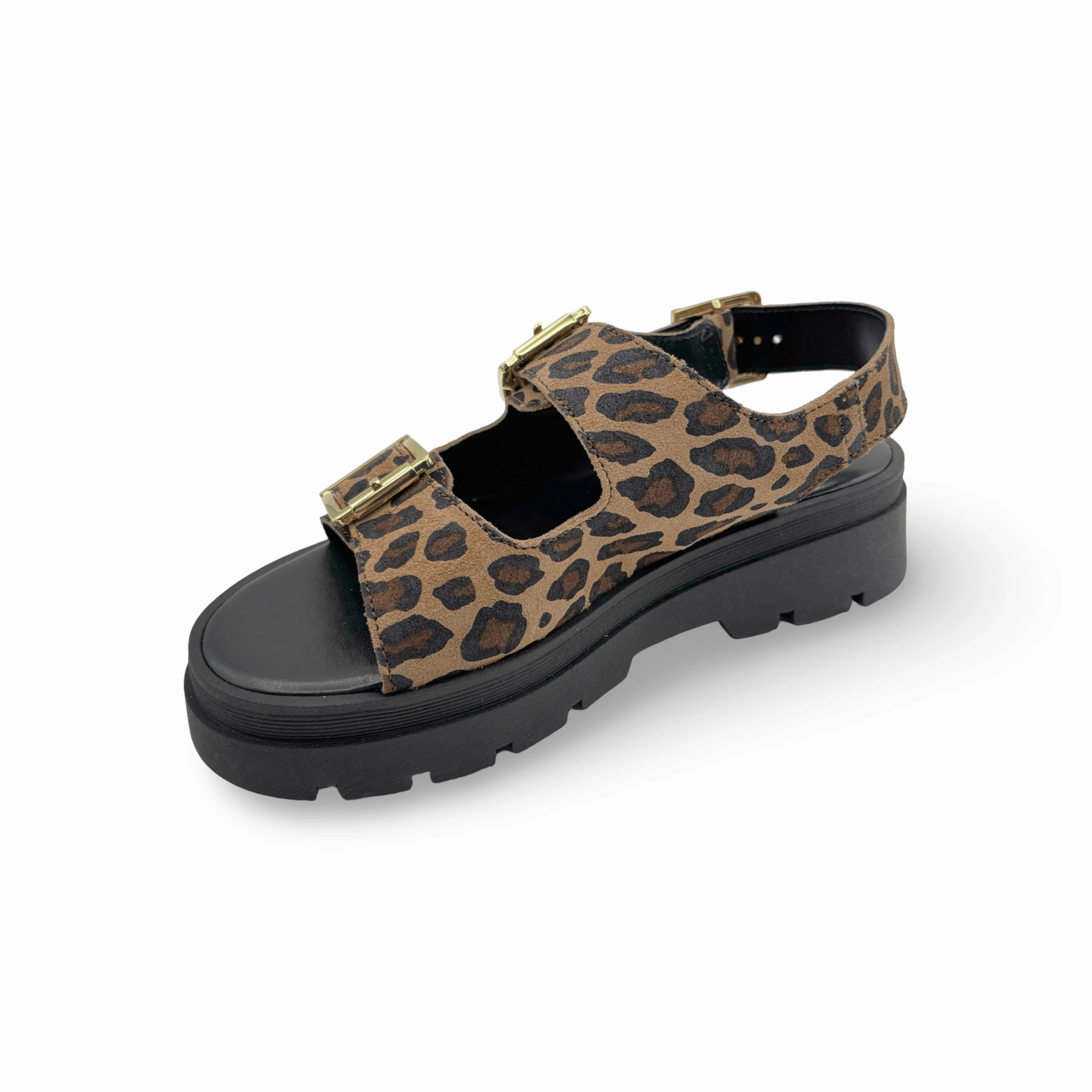 Cipher Animal Print Adjustable Platform  Sandal