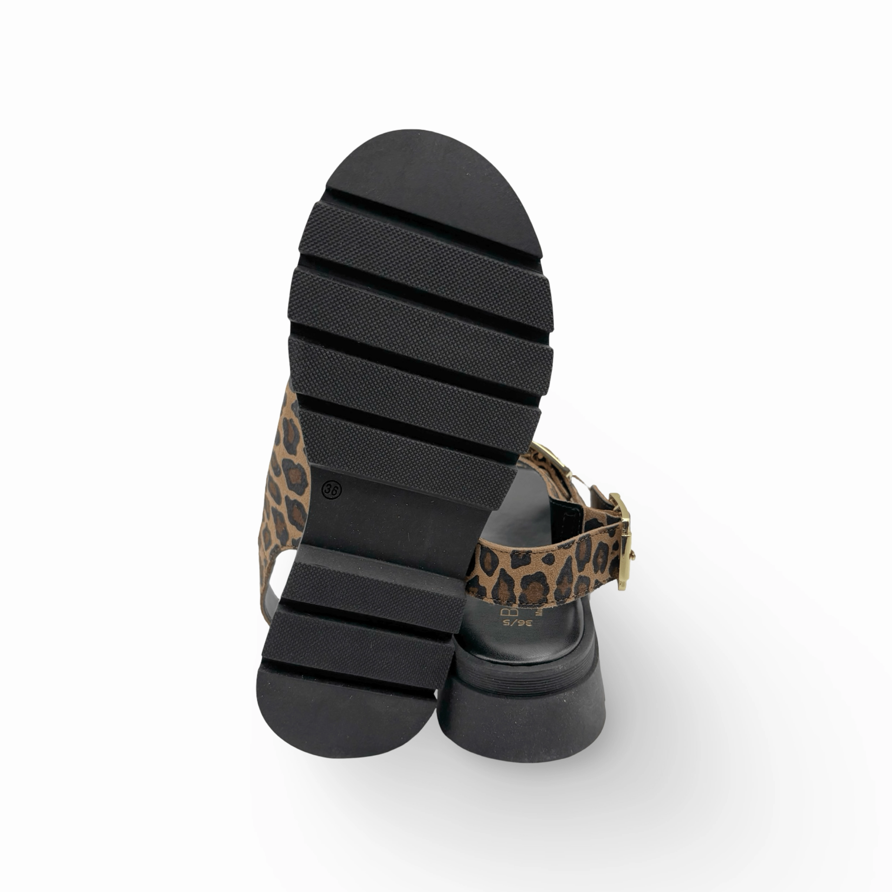 Cipher Animal Print Adjustable Platform  Sandal