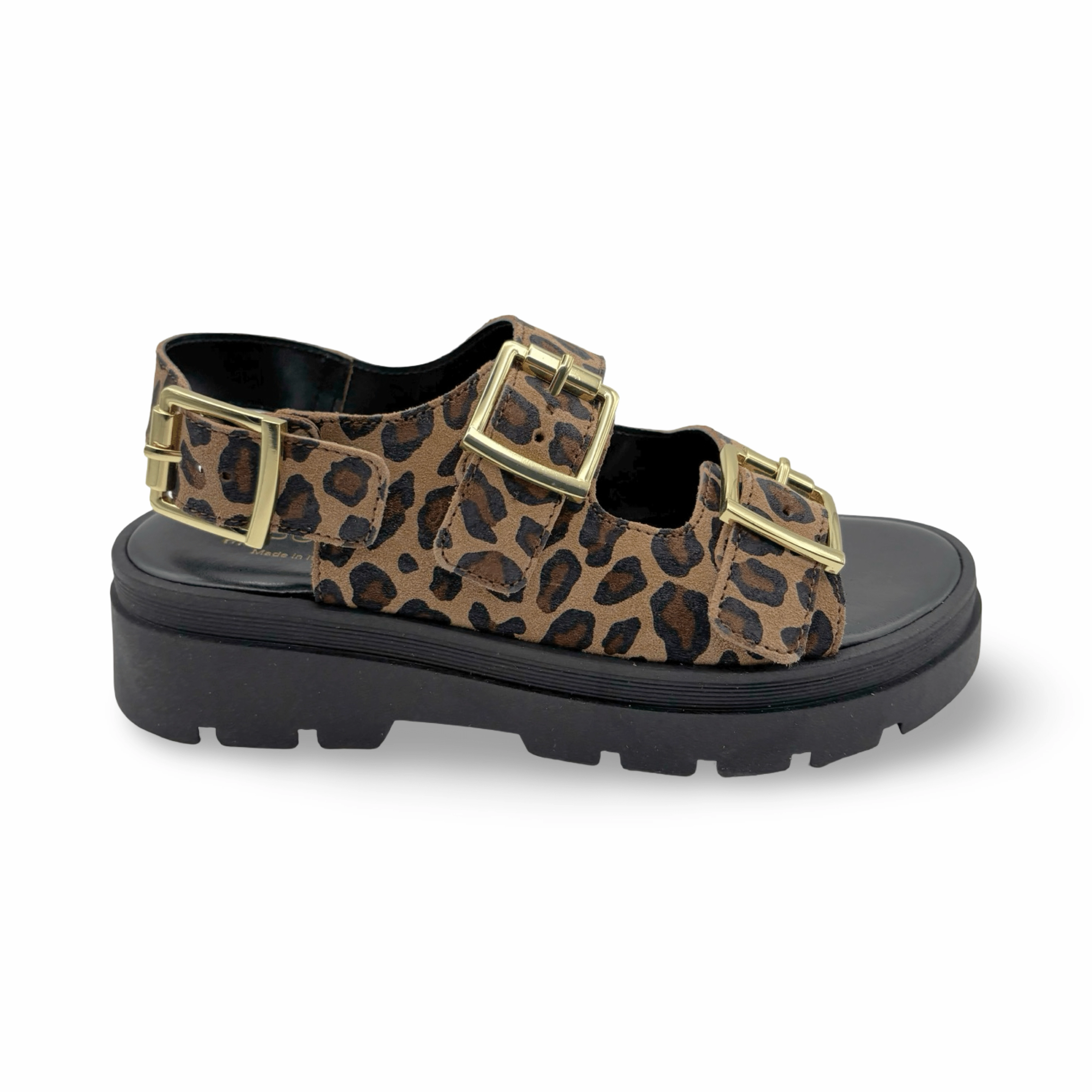 Cipher Animal Print Adjustable Platform  Sandal